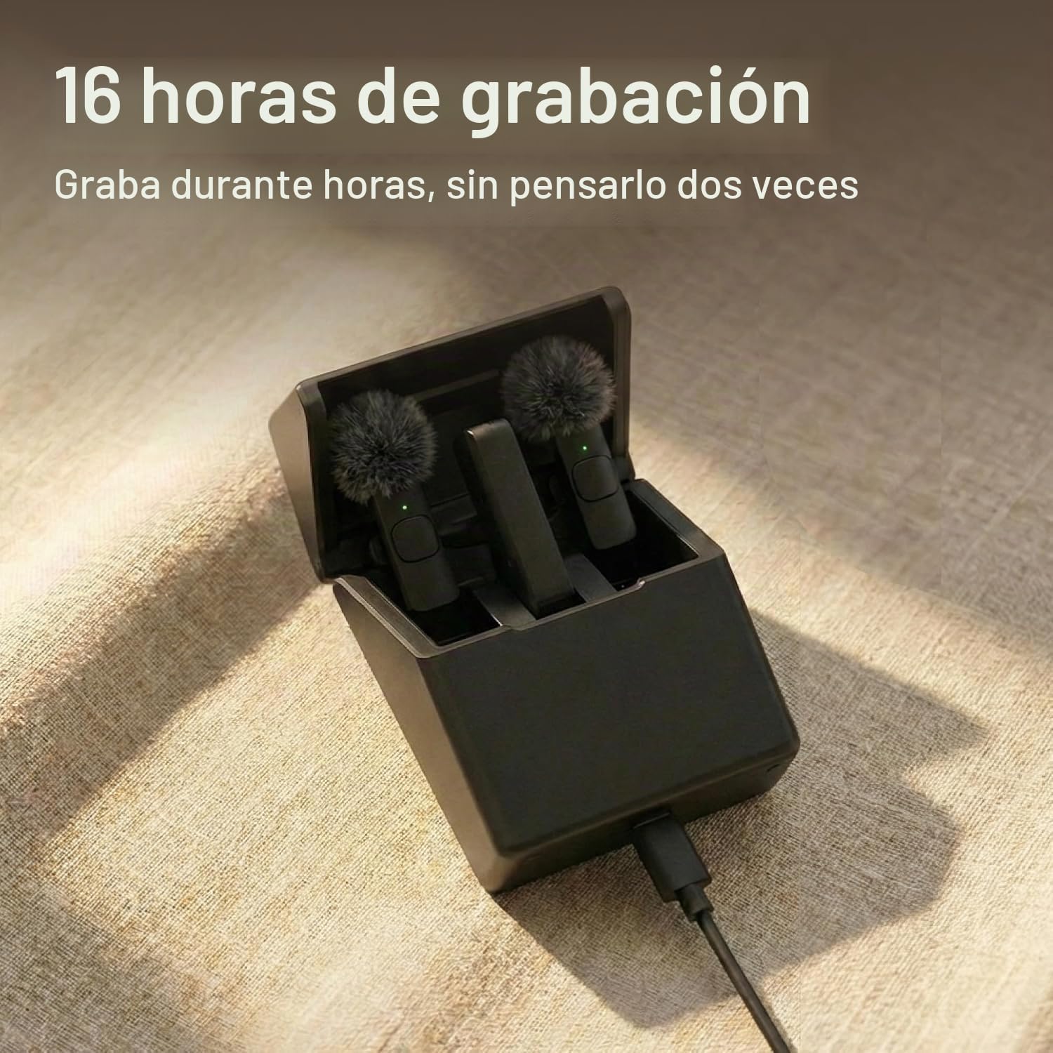 MICRÓFONO MINI MIC PRO INALÁMBRICO PARA IPHONE Y ANDROID CON ESTUCHE DE CARGA - 4