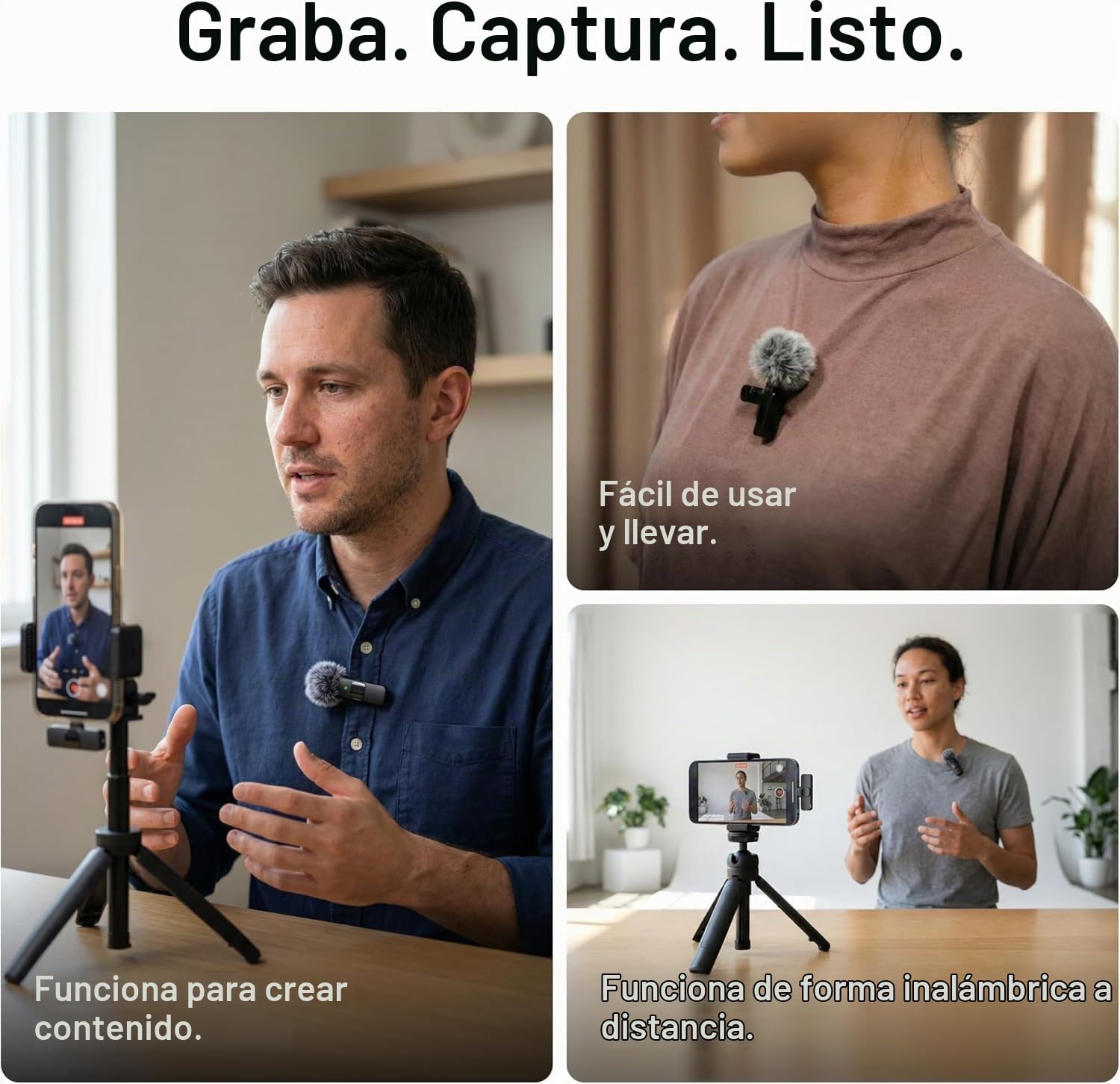 MICRÓFONO MINI MIC PRO INALÁMBRICO PARA IPHONE Y ANDROID CON ESTUCHE DE CARGA - 5