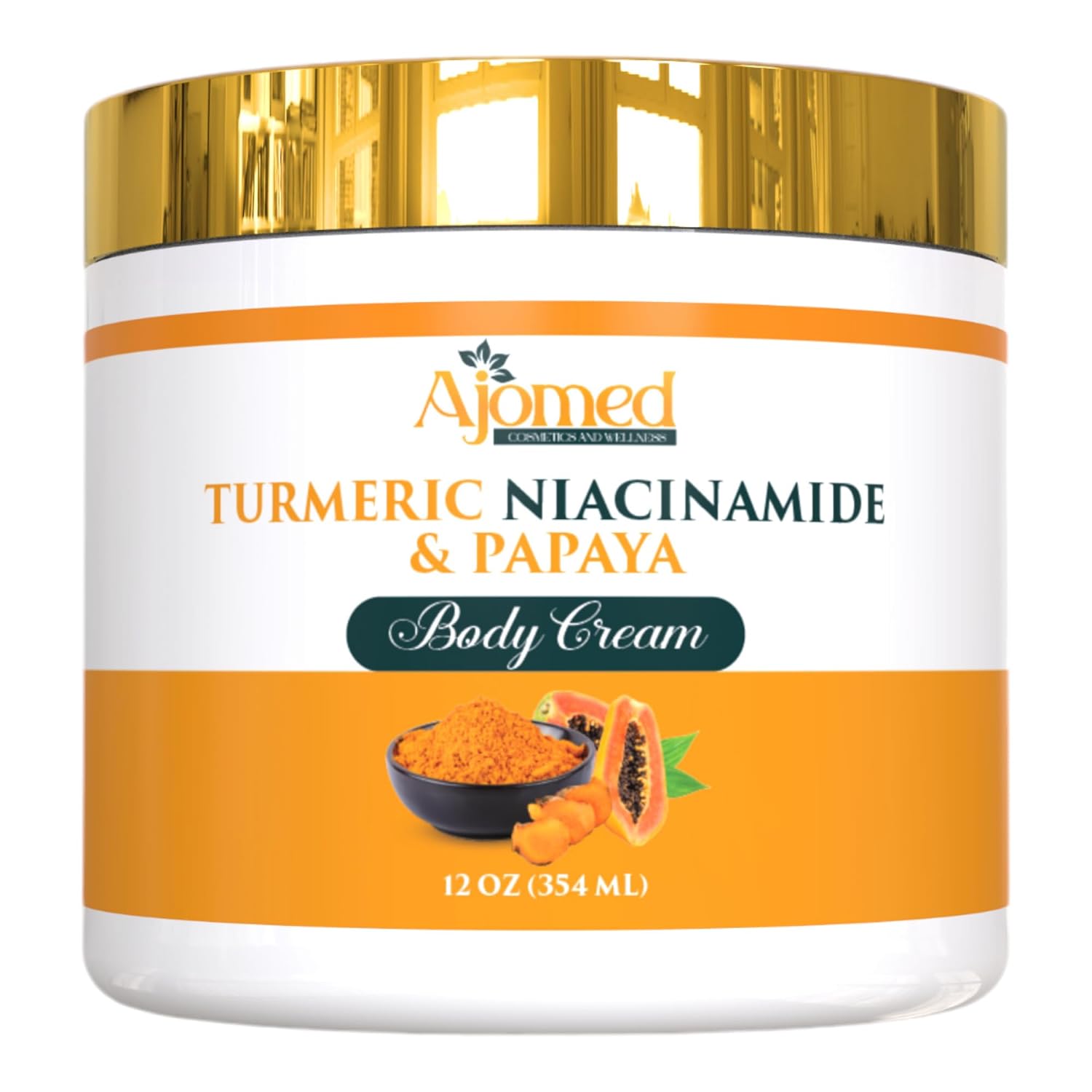 CREMA CORPORAL DE CÚRCUMA CON NIACINAMIDA Y PAPAYA 8 OZ - 1