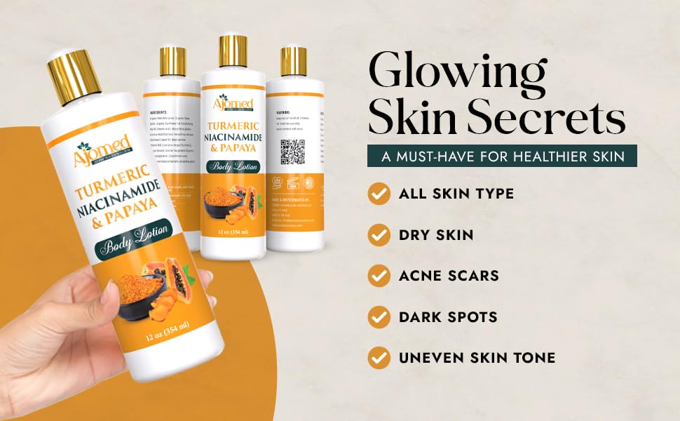 CREMA CORPORAL DE CÚRCUMA CON NIACINAMIDA Y PAPAYA 8 OZ - 3