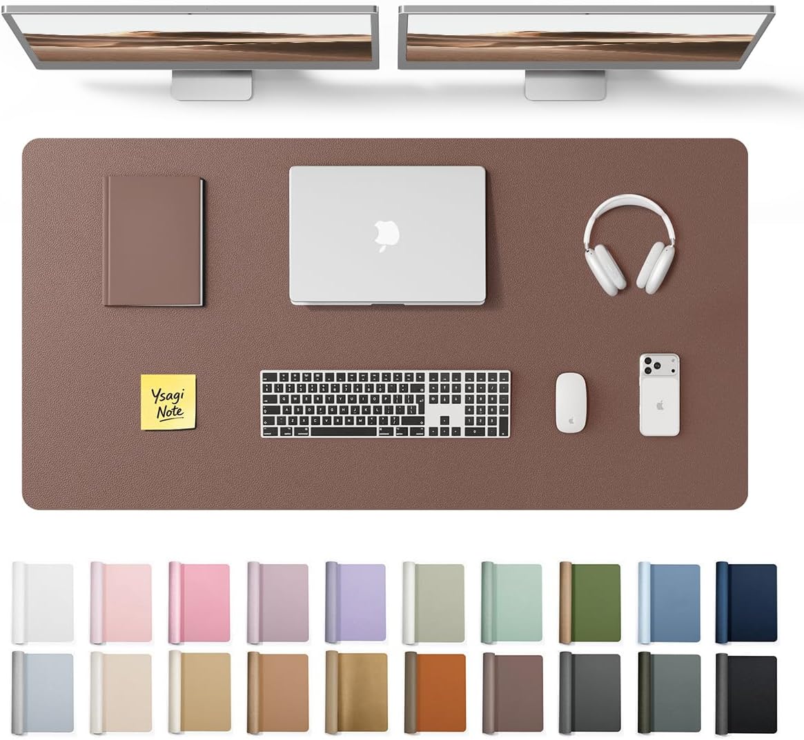 MOUSE PAD YSAGI LEATHER DESK PROTECTOR GRANDE 120 X 60 CM CHOCOLATE - 1