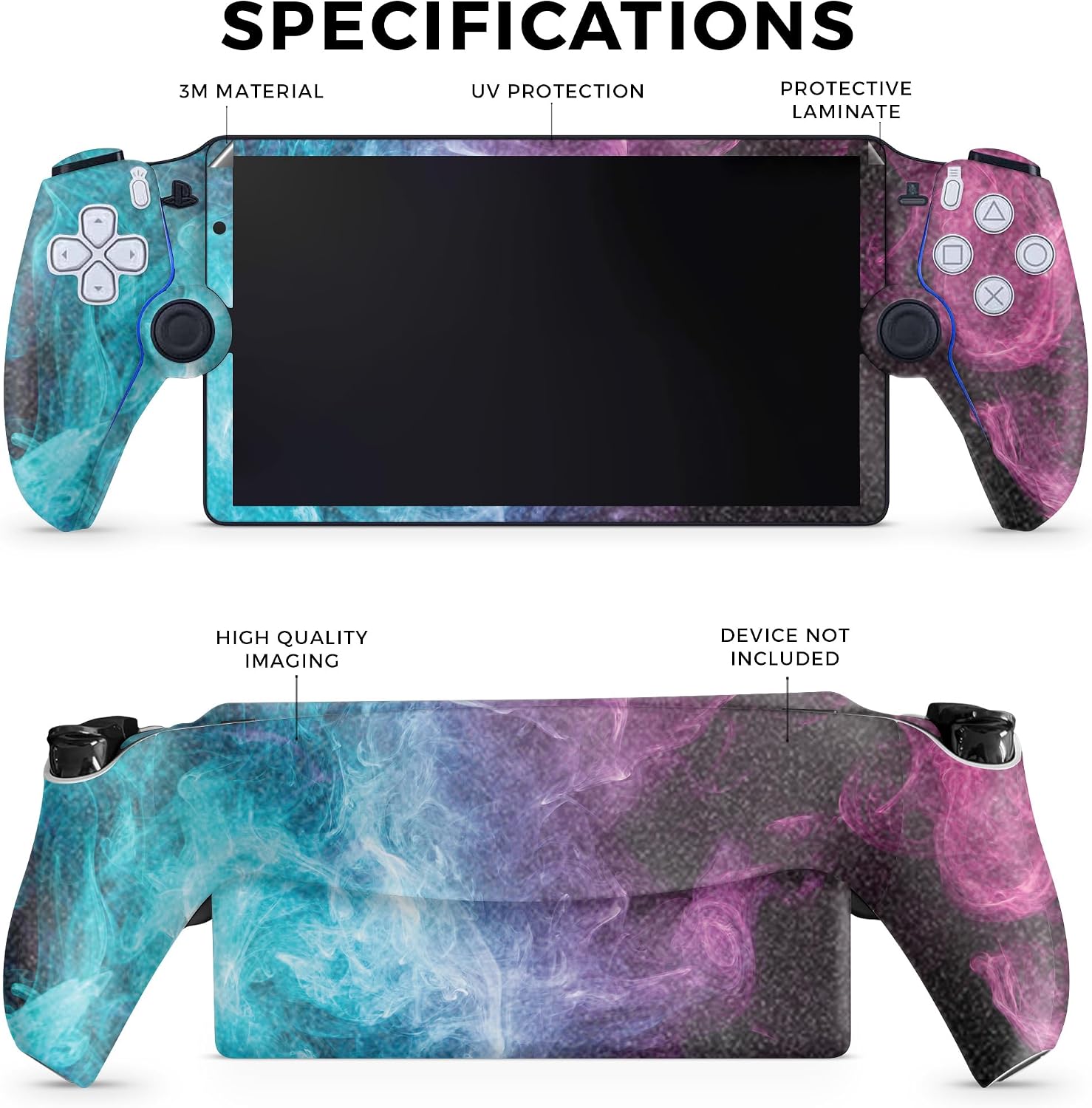 SKIN GLOSSY GLITTER GAMING PARA PS5 PORTAL REMOTE PLAYER MYSTIC SMOKE - 2