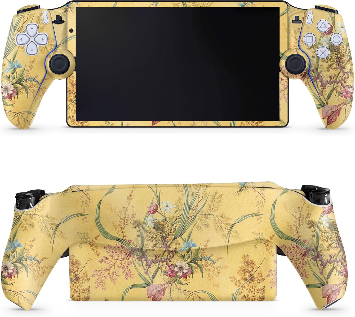 SKIN GLOSSY GLITTER GAMING PARA PS5 PORTAL REMOTE PLAYER MÁRMOL AMARILLO - 1