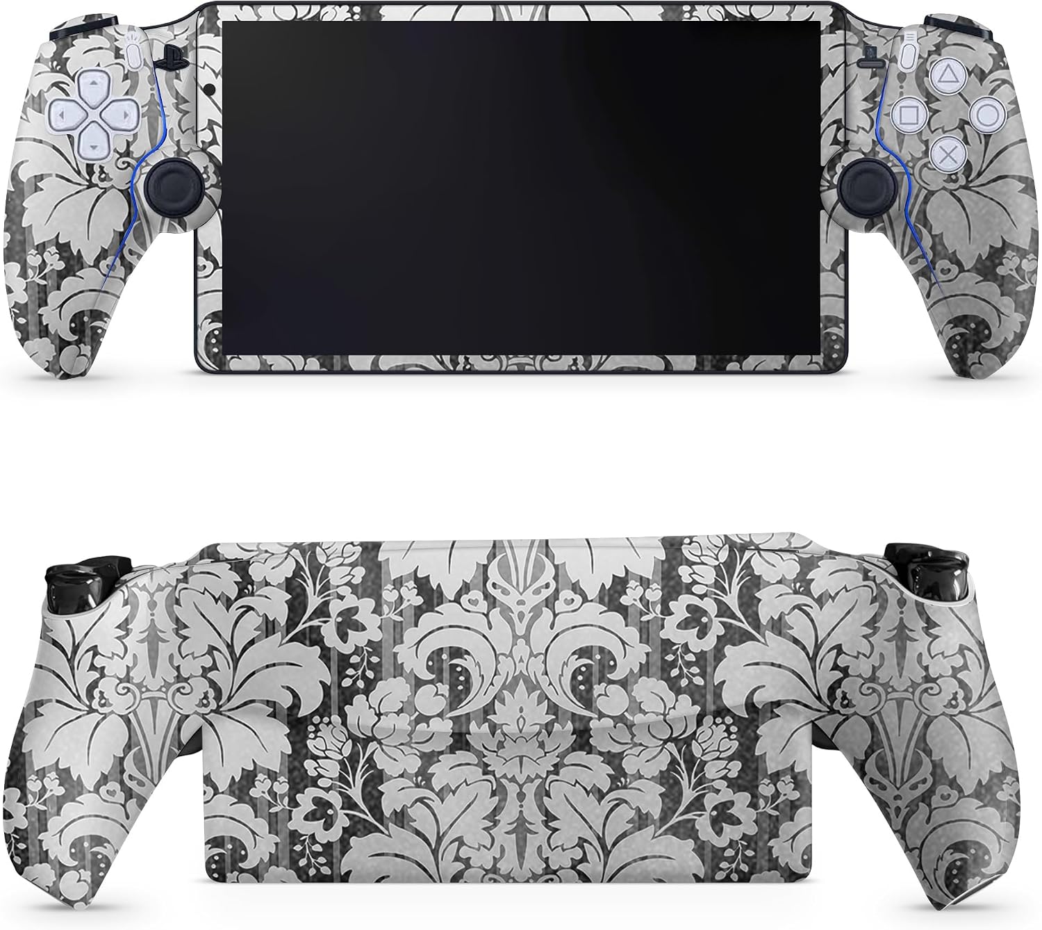SKIN GLOSSY GLITTER GAMING PARA PS5 PORTAL REMOTE PLAYER FLORAL RETRO - 1