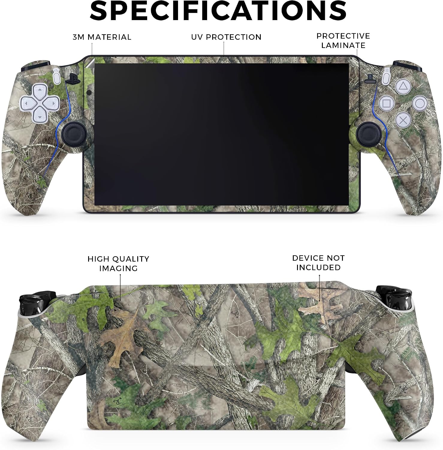 SKIN GLOSSY GLITTER PARA PS5 PORTAL REMOTE PLAYER VERDE HTC - 2