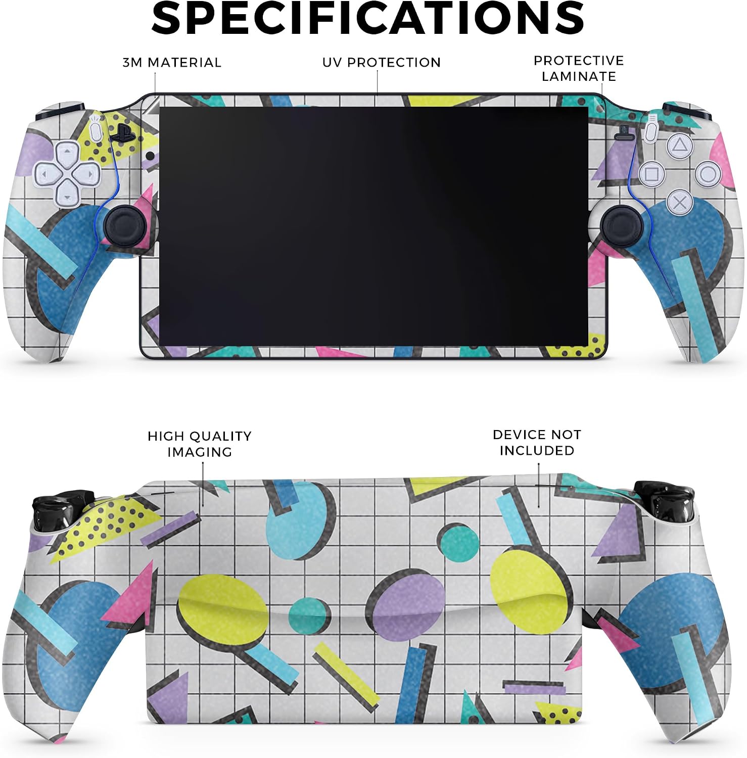 SKIN GLOSSY GLITTER GAMING PARA PS5 PORTAL REMOTE PLAYER AWESOME 80S - 2