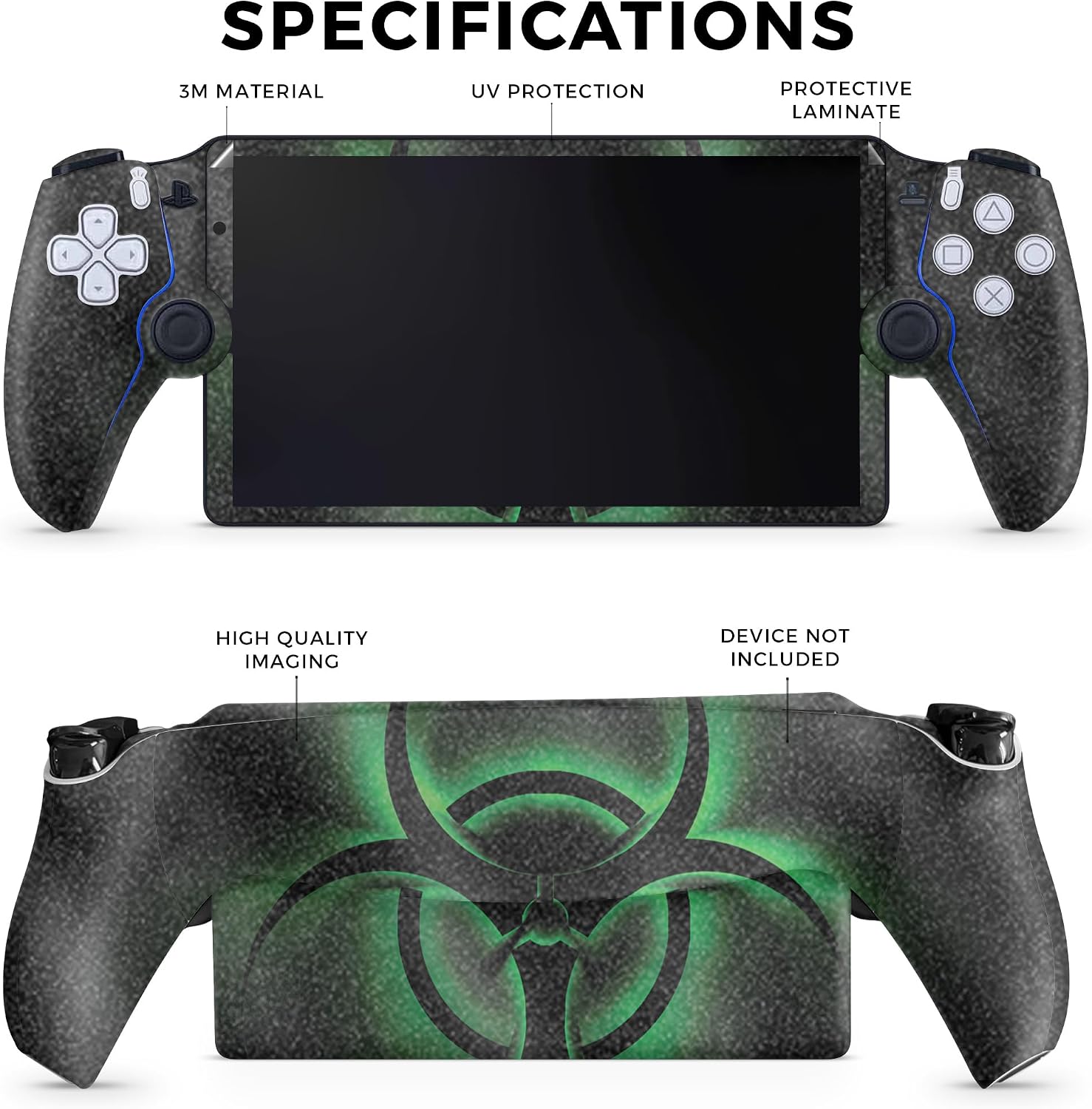 SKIN GLOSSY GLITTER GAMING PARA PS5 PORTAL REMOTE PLAYER BIO GLARE - 2