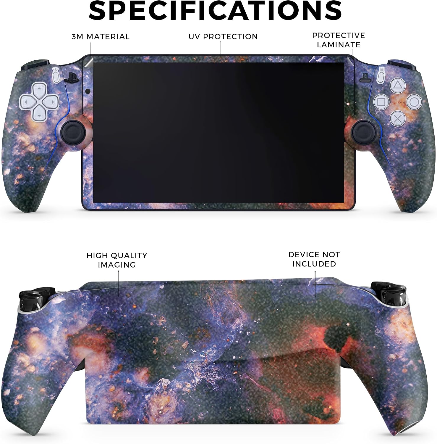 SKIN GLOSSY GLITTER GAMING PARA PS5 PORTAL REMOTE PLAYER ANDROMEDA - 2