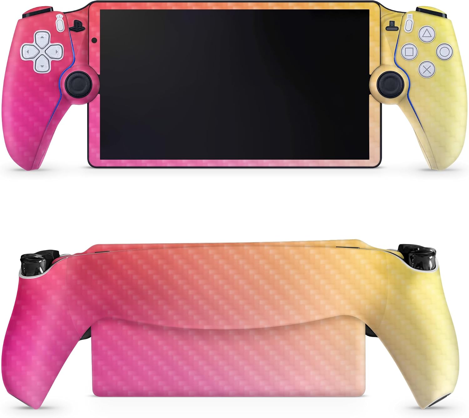SKIN DE VINIL PARA PS5 PORTAL REMOTE PLAYER CARBON FIBER SUNSET BLUR - 1
