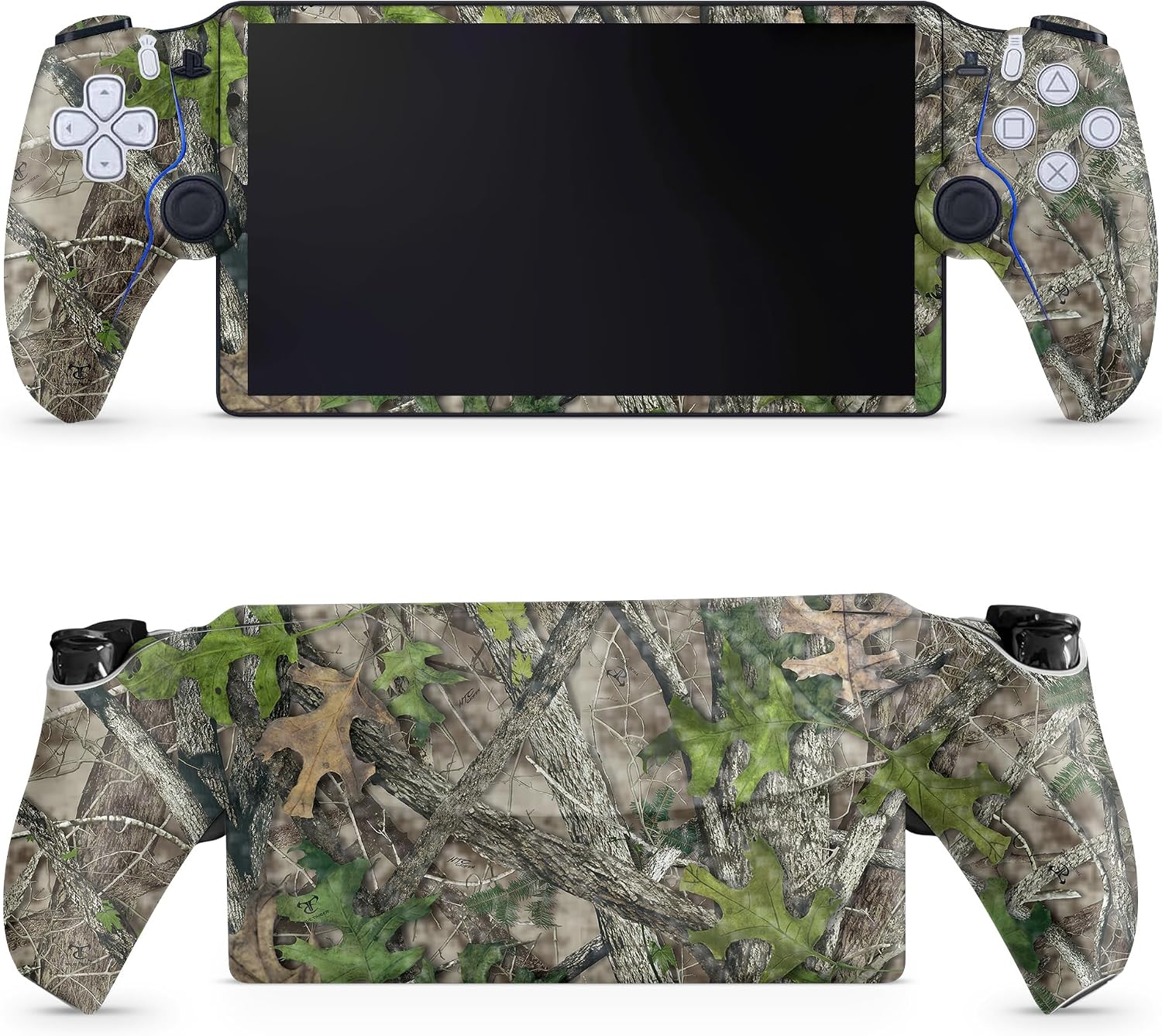 SKIN DE VINILO CARBON FIBER PARA PS5 PORTAL REMOTE PLAYER VERDE HTC - 1