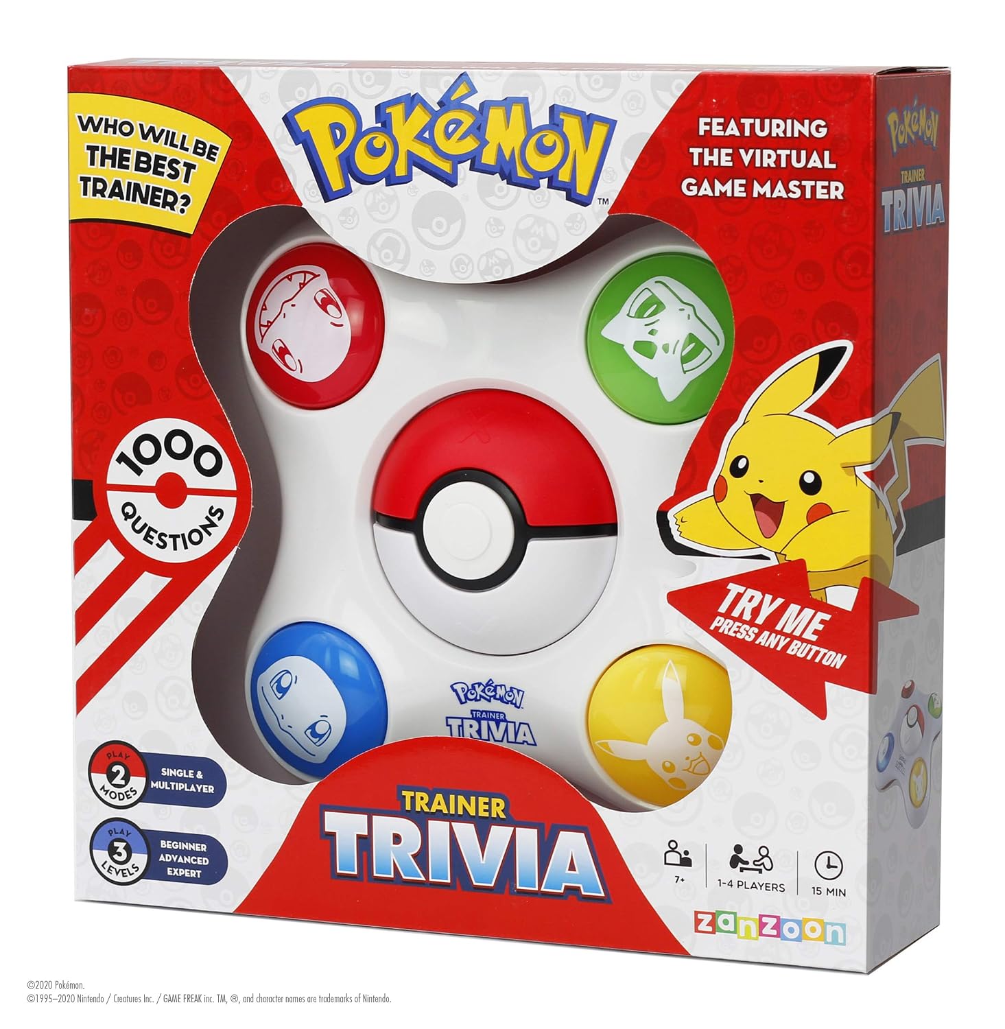 JUEGO DE MESA POKÉMON TRAINER TRIVIA CON 1000 PREGUNTAS - 2