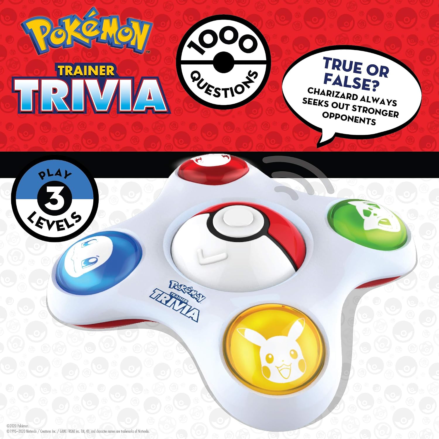 JUEGO DE MESA POKÉMON TRAINER TRIVIA CON 1000 PREGUNTAS - 3