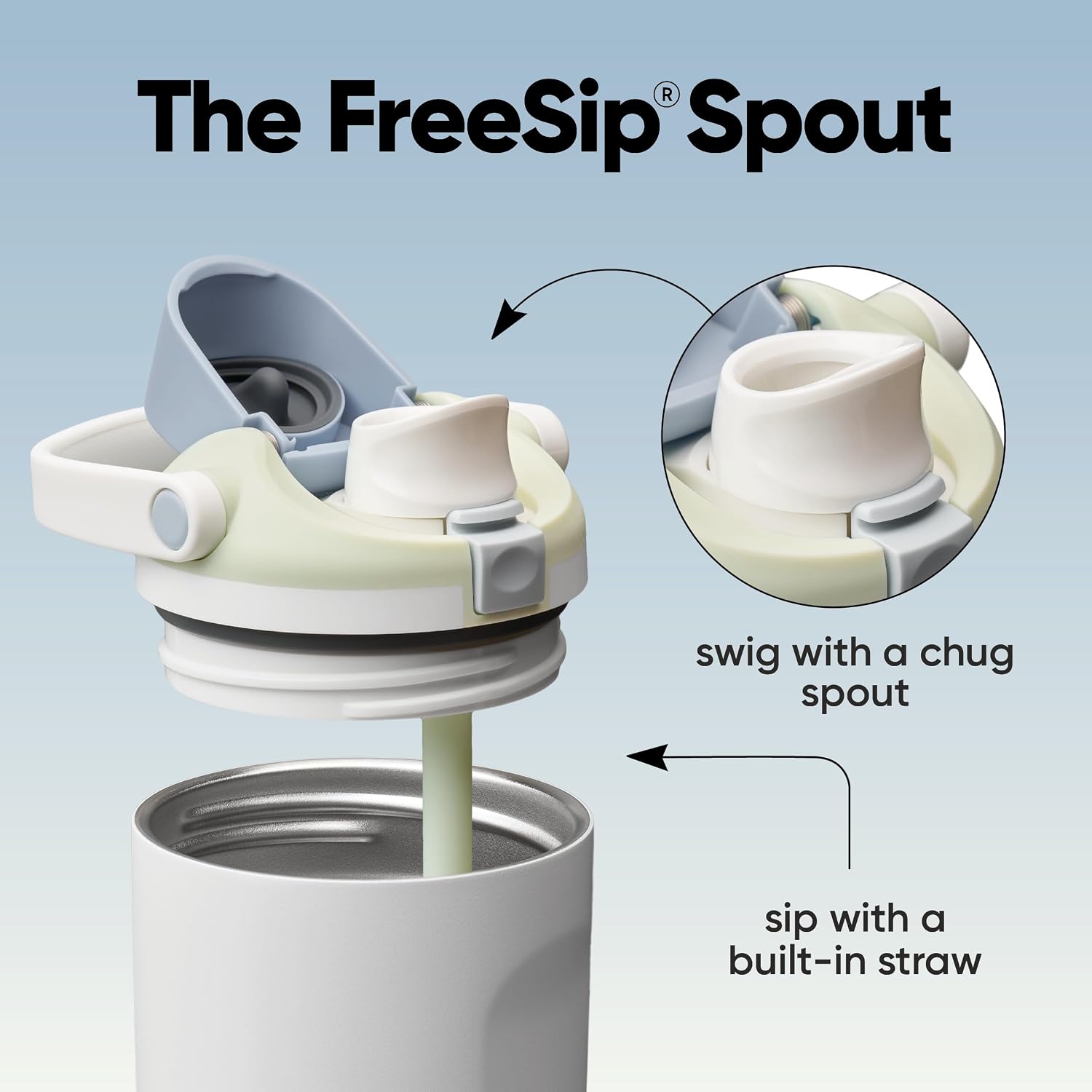 BOTELLA DE AGUA OWALA FREESIP SWAY ACERO INOXIDABLE 30 OZ ICED BREEZE - 2