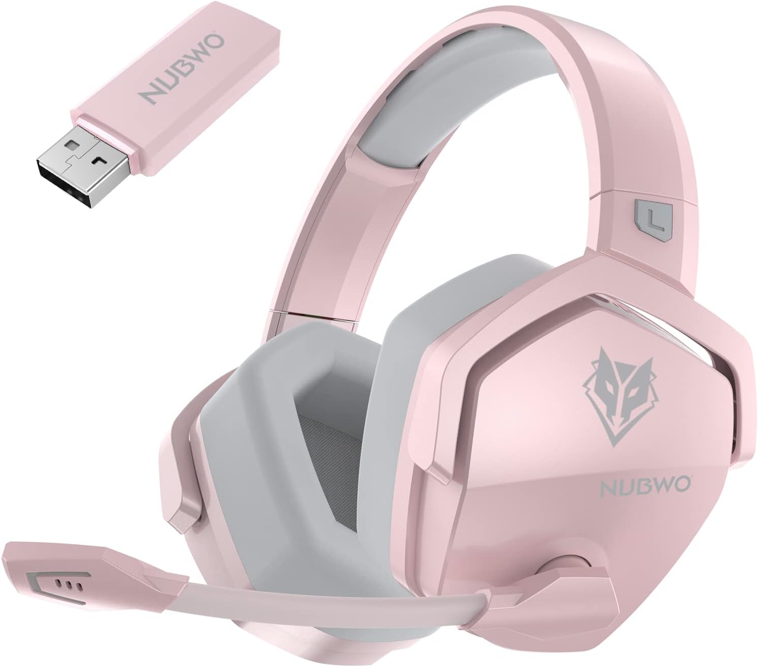 HEADSET NUBWO G06 DUAL WIRELESS GAMING PARA PS5, PS4, PC, MOBILE, SWITCH ROSA - 1