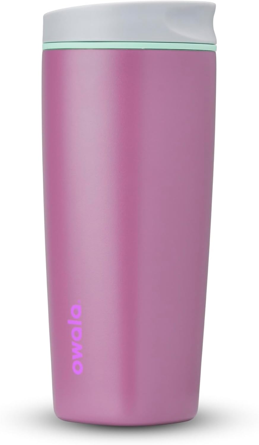 VASO TÉRMICO OWALA SMOOTHSIP SLIDER ACERO INOXIDABLE 20 OZ CIRUELA - 1