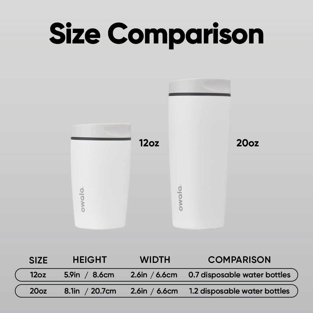 VASO TÉRMICO OWALA SMOOTHSIP SLIDER ACERO INOXIDABLE 20 OZ CIRUELA - 5