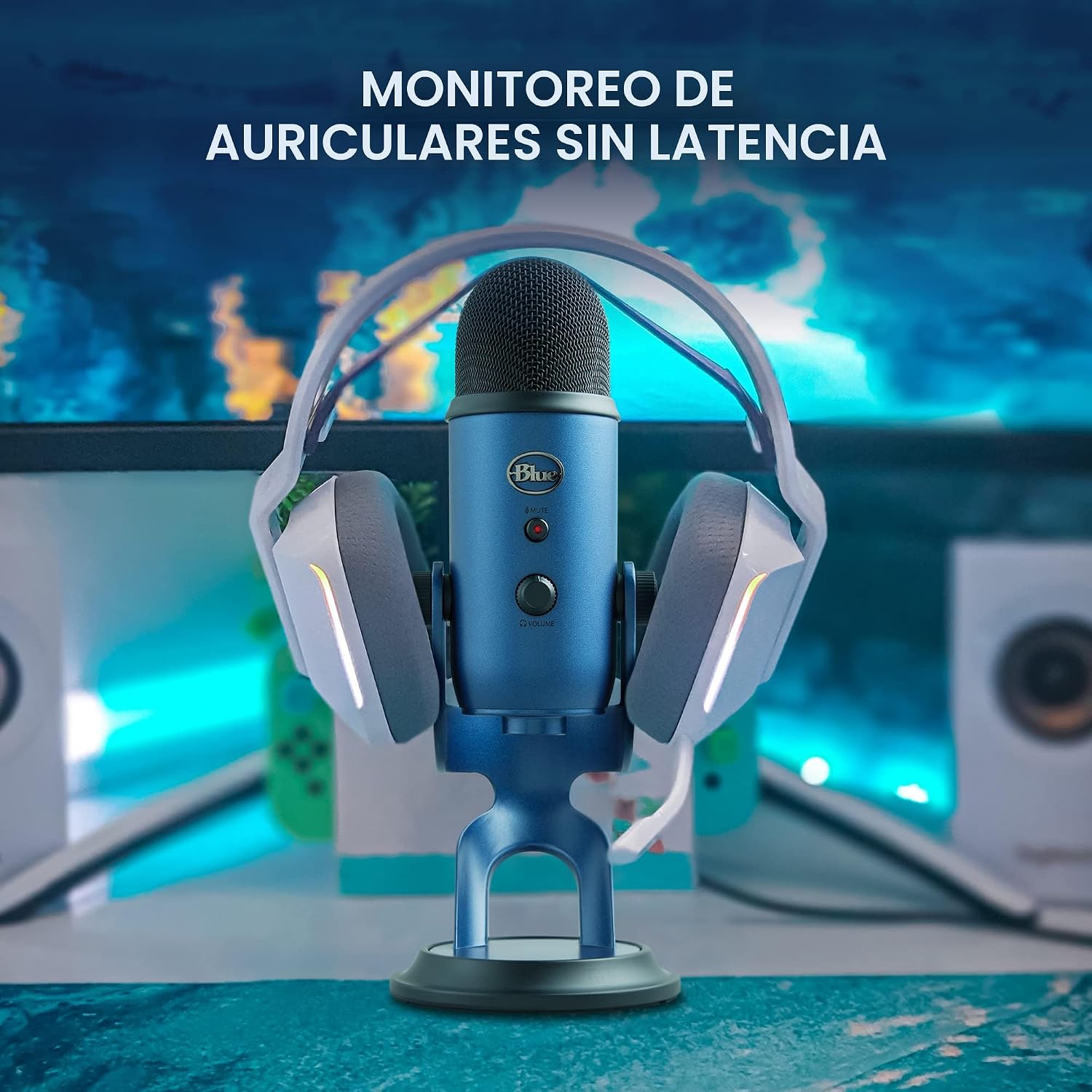 MICRÓFONO LOGITECH BLUE YETI USB MIDNIGHT BLUE - 5
