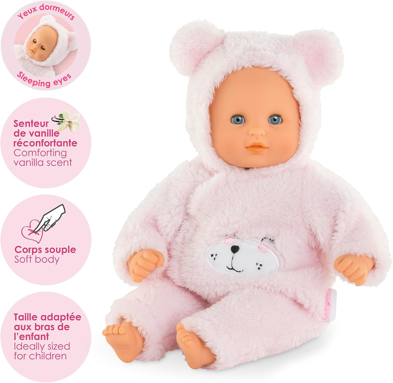 MUÑECA BEBÉ COROLLE MY FIRST CUDDLY TEDDY BEAR 12 PULGADAS CON AROMA VAINILLA - 3