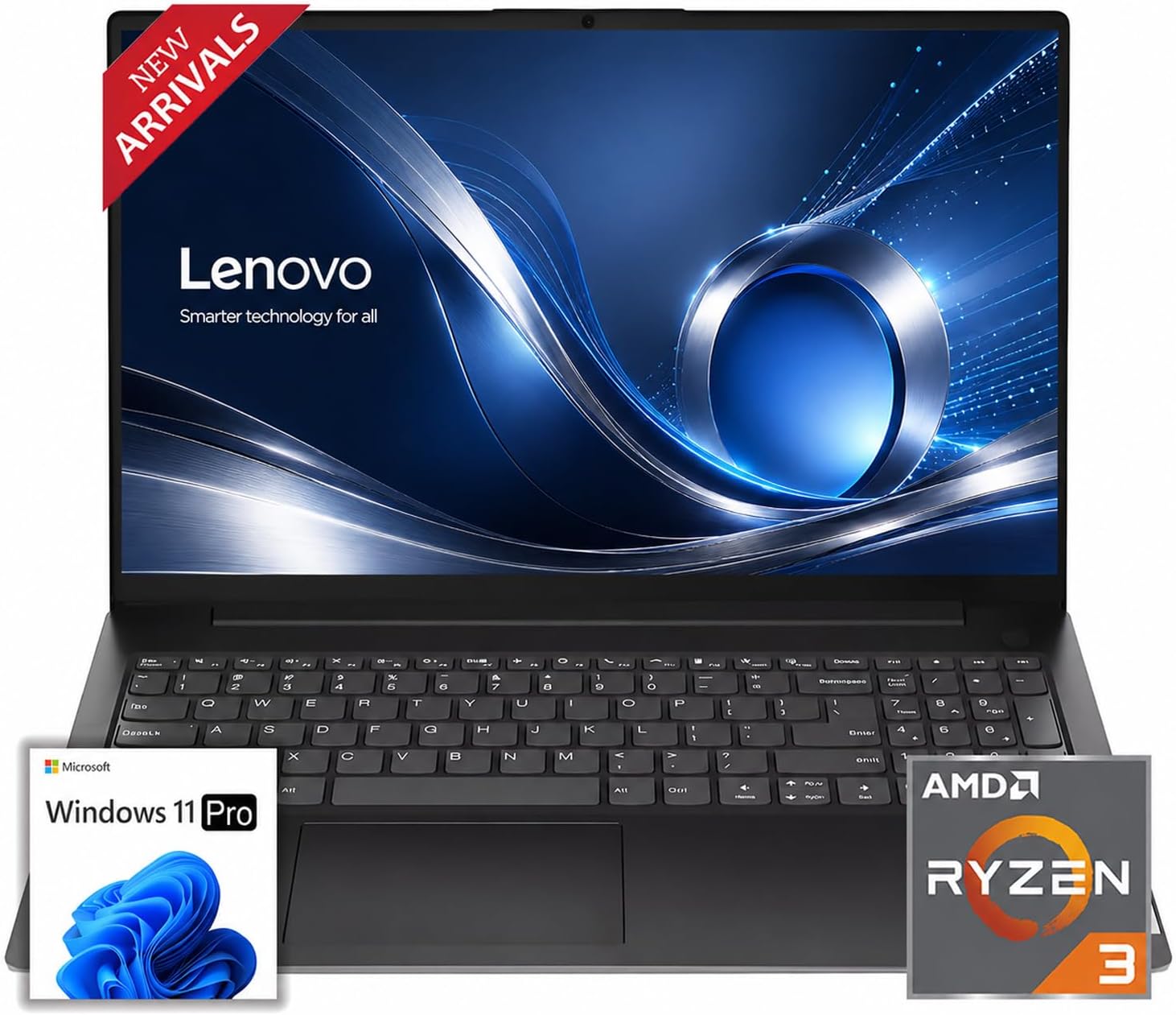 LAPTOP LENOVO V15 AMD RYZEN 3 7320U 16GB DDR5 256GB SSD 15.6' FHD WINDOWS 11 PRO - 1