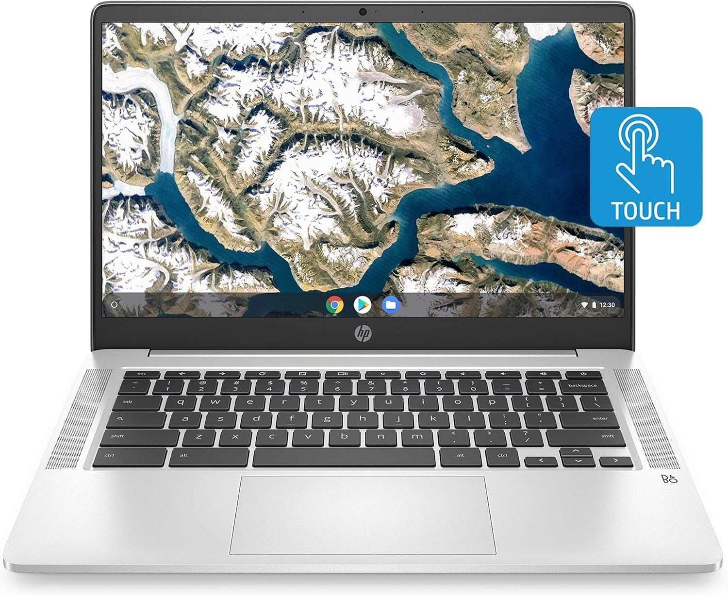 LAPTOP HP CHROMEBOOK 14 PULGADAS HD TOUCHSCREEN INTEL CELERON N4000 4GB RAM 32GB EMMC MINERAL SILVER - 1