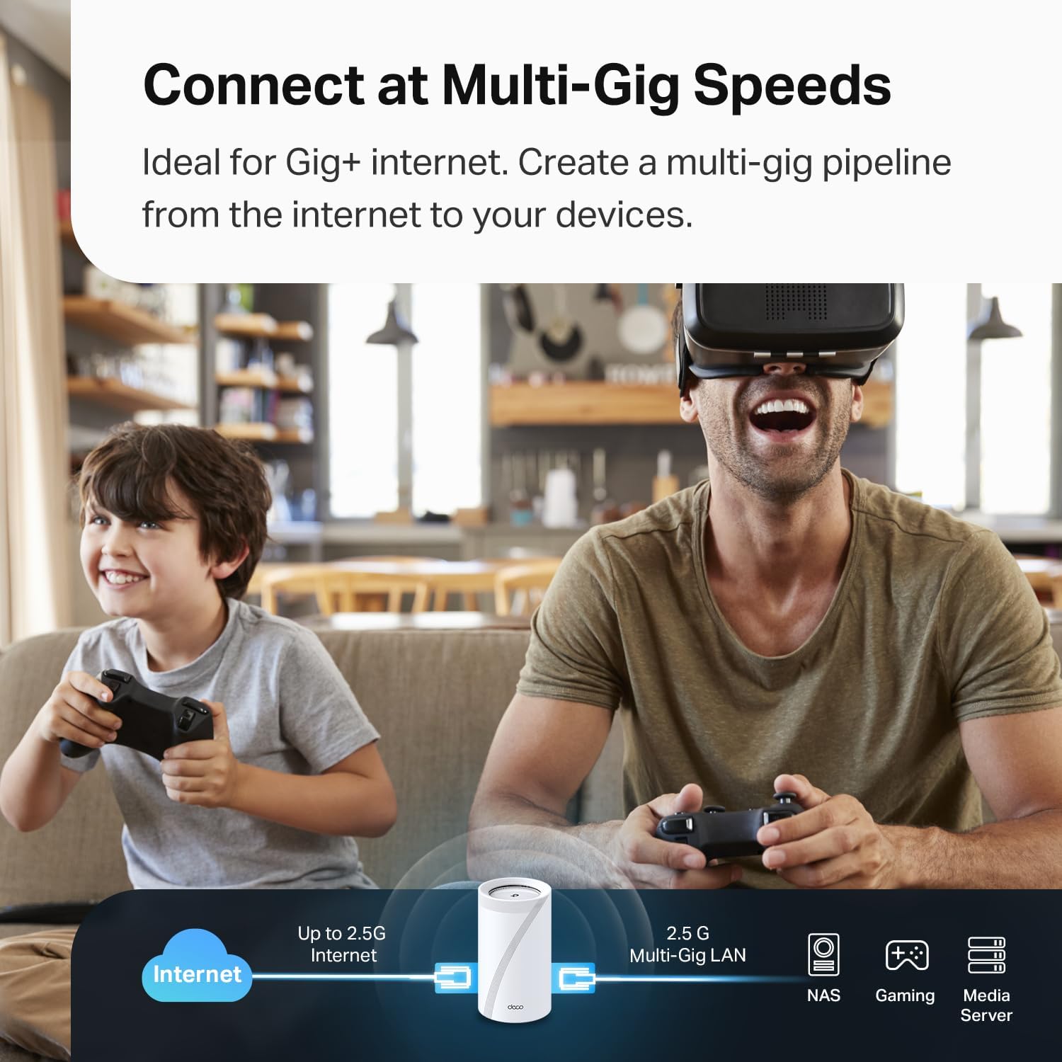 ROUTER TP-LINK DECO 7 PRO BE63 WIFI 7 BE10000 MESH - 5
