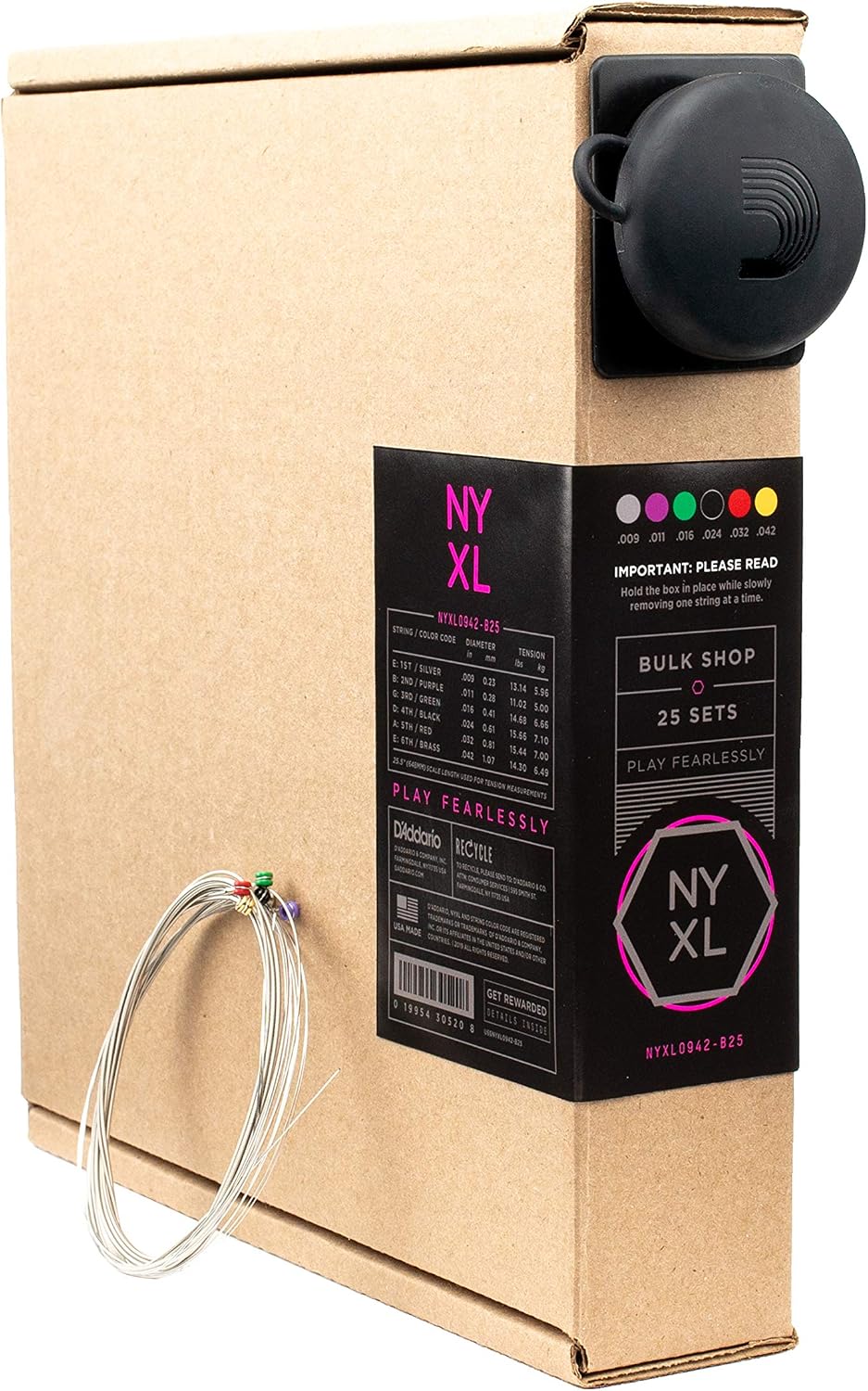 CUERDAS PARA GUITARRA ELÉCTRICA D'ADDARIO NYXL 09-42, PACK DE 25 JUEGOS - 1