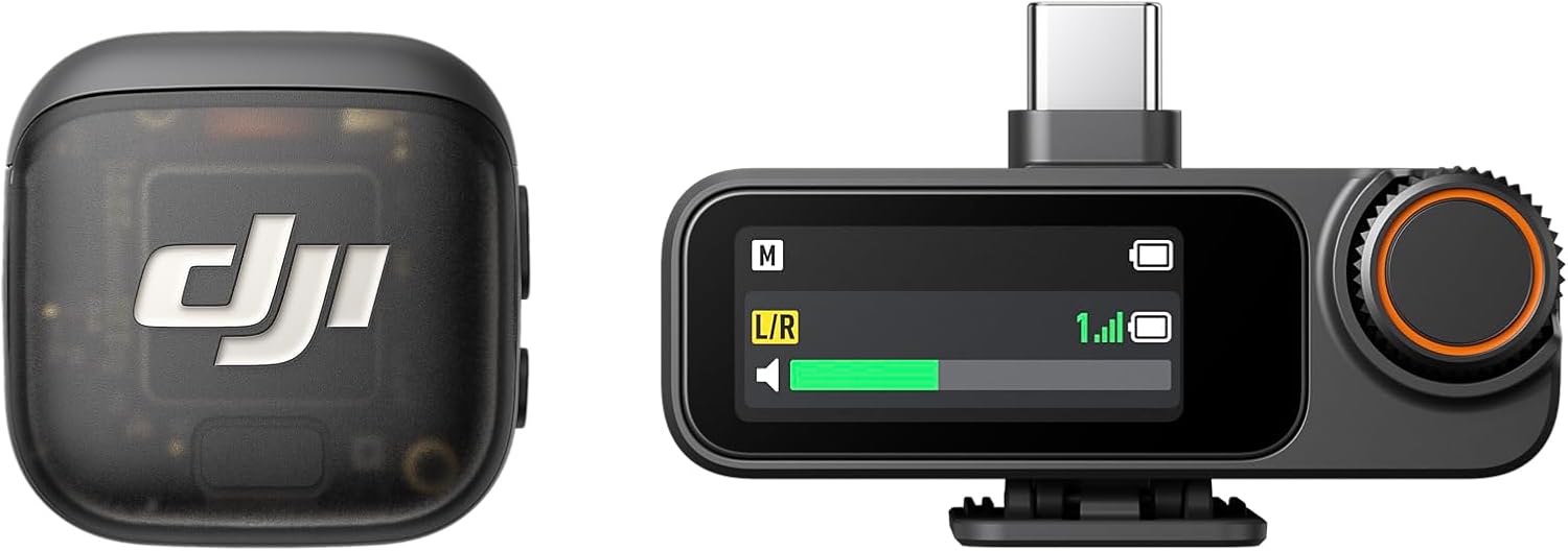 MICRÓFONO INALÁMBRICO DJI MIC 3 CON TRANSMISOR Y RECEPTOR - 1