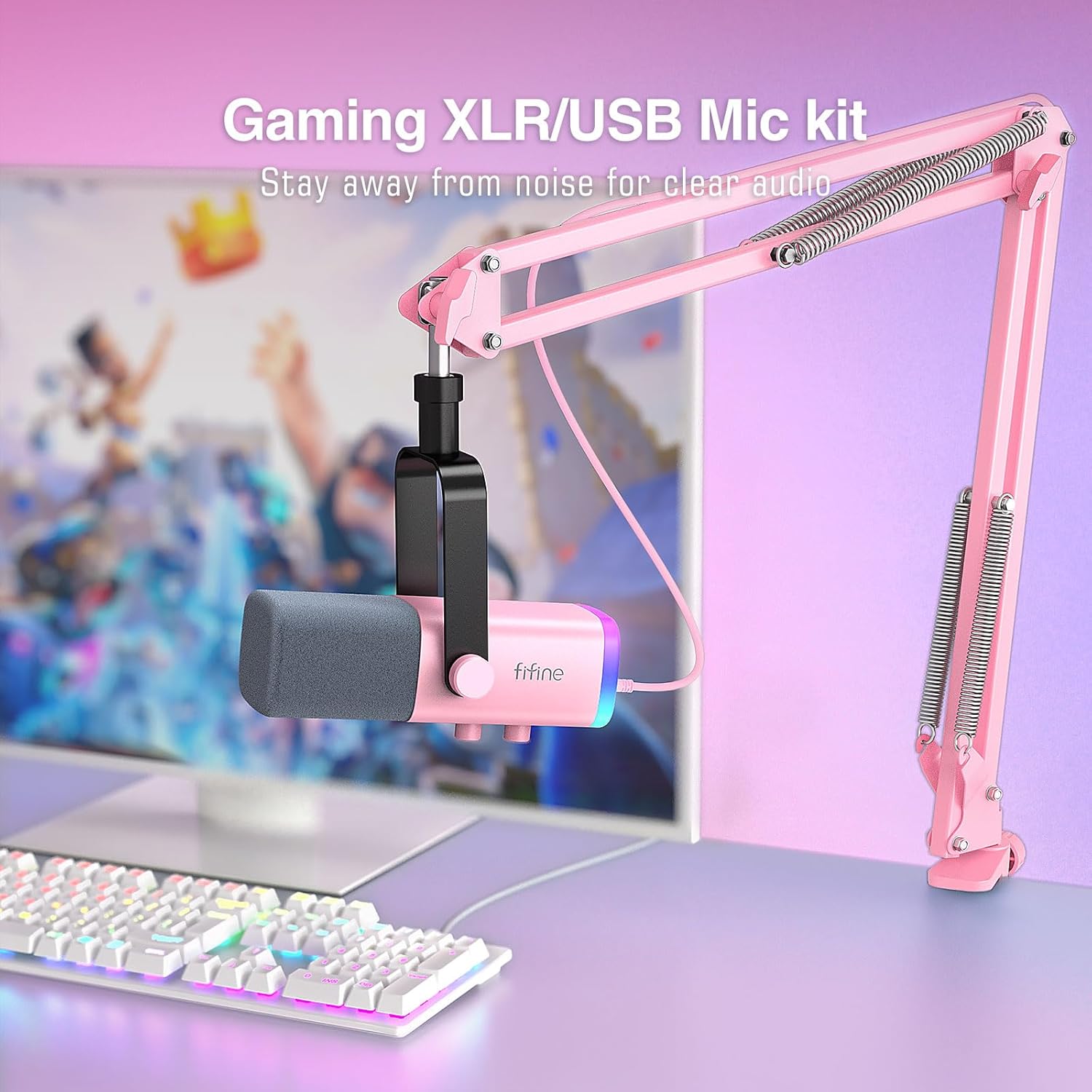 MICRÓFONO FIFINE AMPLIGAME AM8TP XLR USB DINÁMICO PARA GAMING - 2