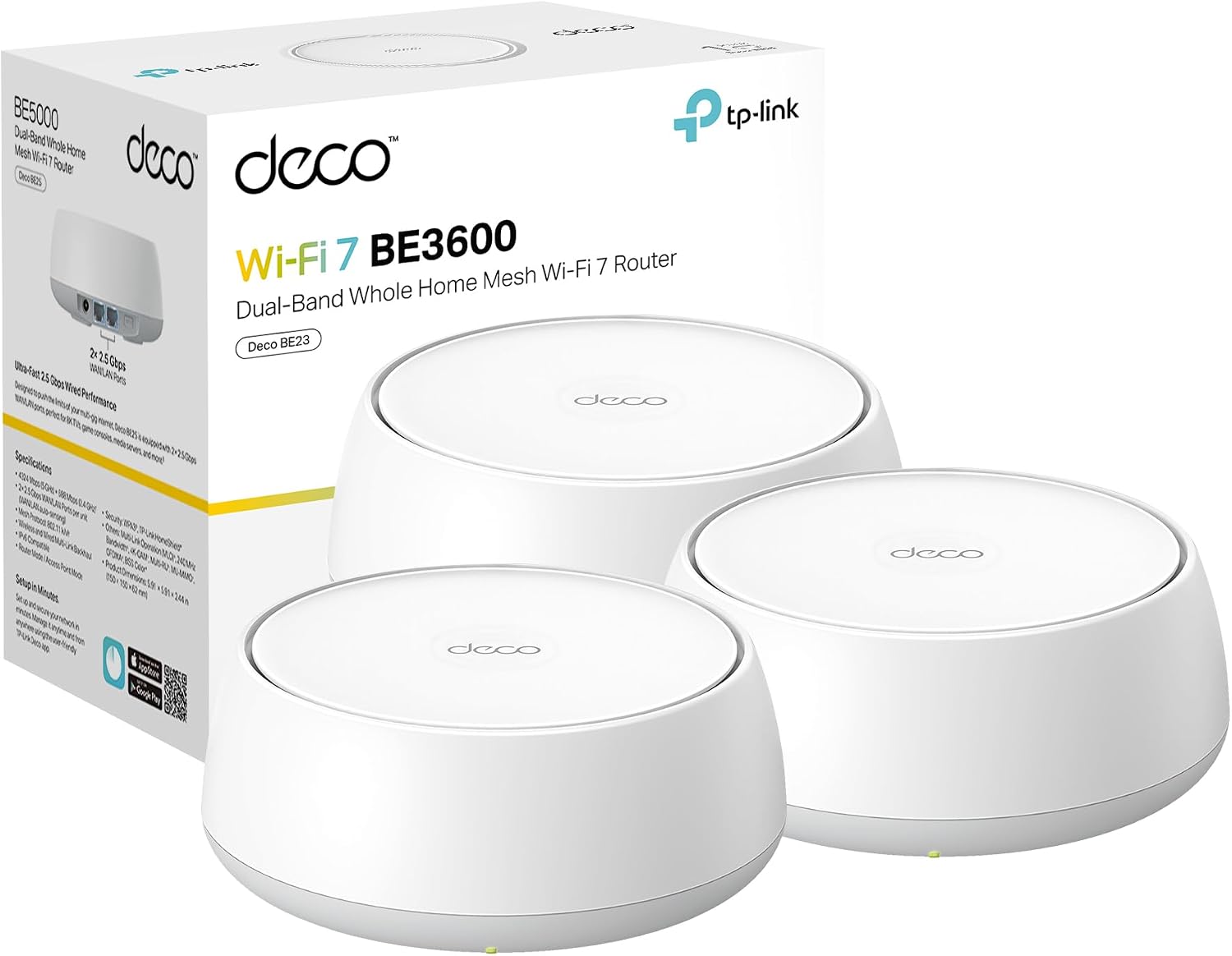 ROUTER TP-LINK DECO 7 BE23 WIFI 7 BE3600 MESH 3-PACK - 1