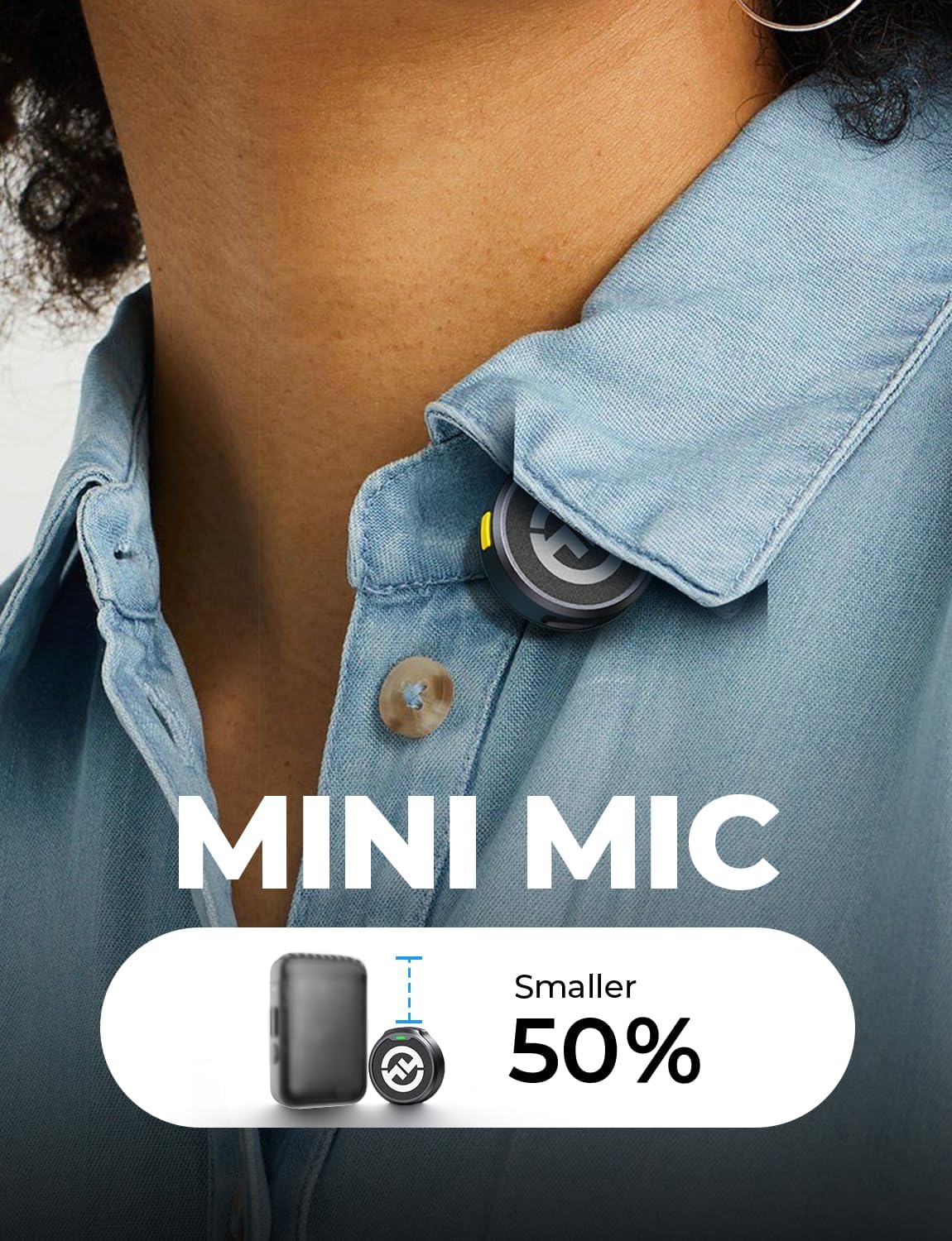 MICRÓFONO INALÁMBRICO HOLLYLAND LARK M2 PARA IPHONE, 300M, CANCELACIÓN DE RUIDO - 2