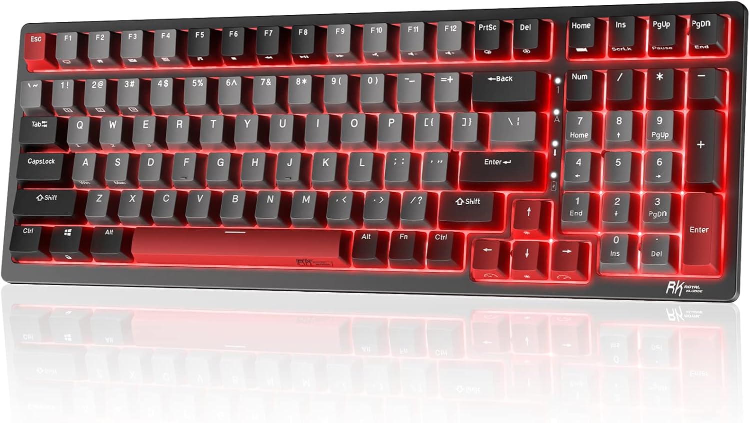 TECLADO MECÁNICO RK ROYAL KLUDGE RK98 INALÁMBRICO 100 TECLAS HOT SWAPPABLE - 1