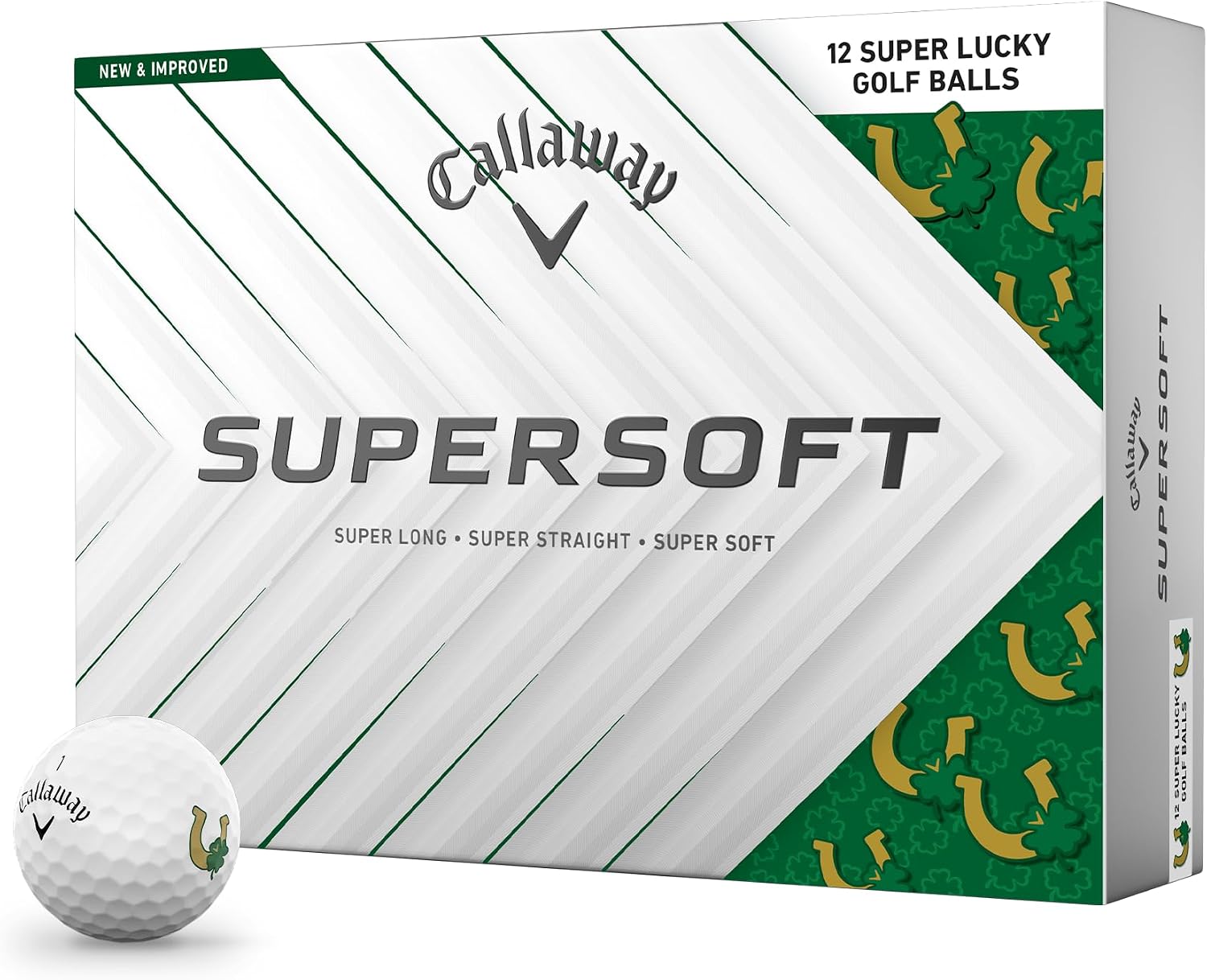 PELOTAS DE GOLF CALLAWAY SUPERSOFT 2025 DISEÑO LUCKY - 1