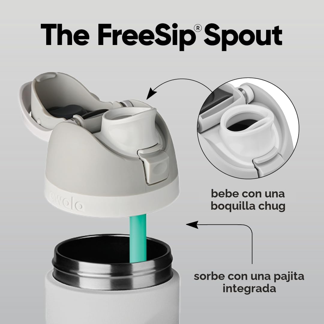 TERMO OWALA FREESIP ACERO INOXIDABLE 32 OZ SHY MARSHMALLOW - 2