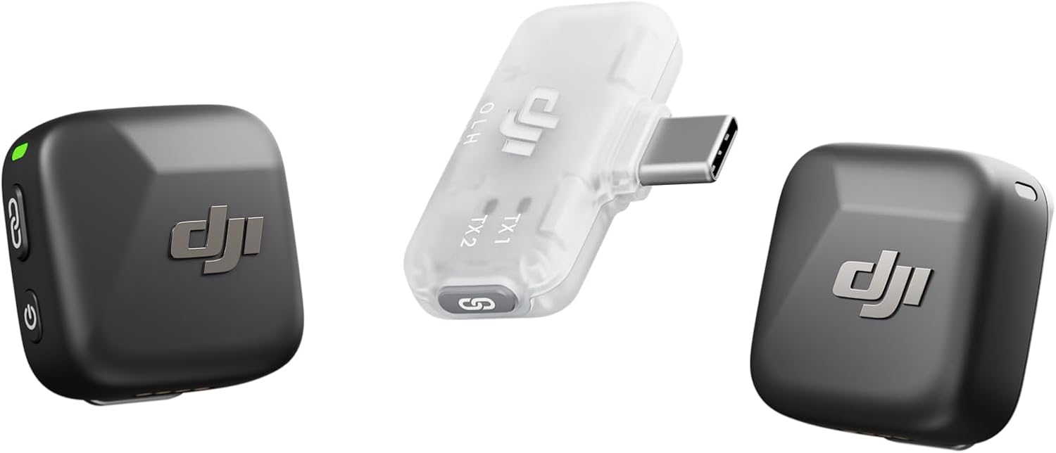 MICRÓFONO INALÁMBRICO DJI MIC MINI 2 TRANSMISORES + 1 RECEPTOR MÓVIL CON CANCELACIÓN DE RUIDO - 1