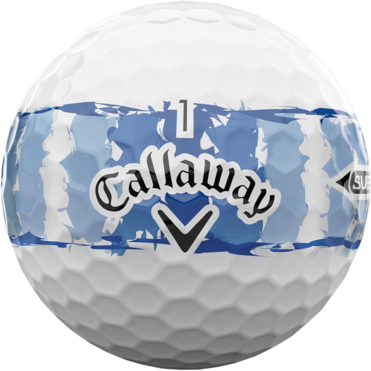 PELOTAS DE GOLF CALLAWAY SUPERSOFT 2025 DISTRESSED STRIPE AZUL, PACK DE 12 - 3