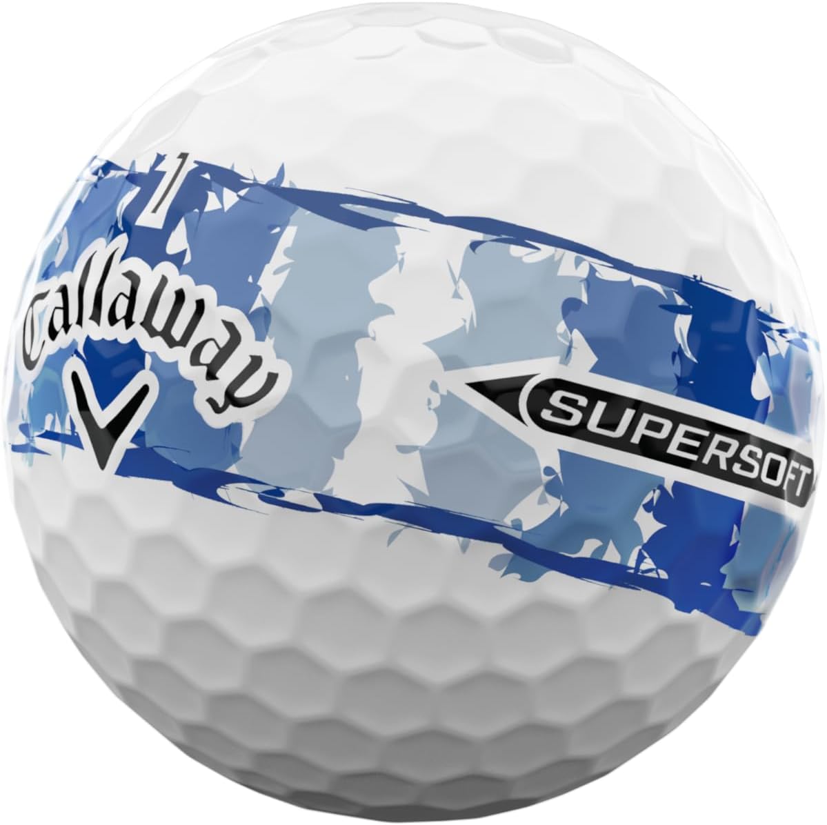 PELOTAS DE GOLF CALLAWAY SUPERSOFT 2025 DISTRESSED STRIPE AZUL, PACK DE 12 - 4