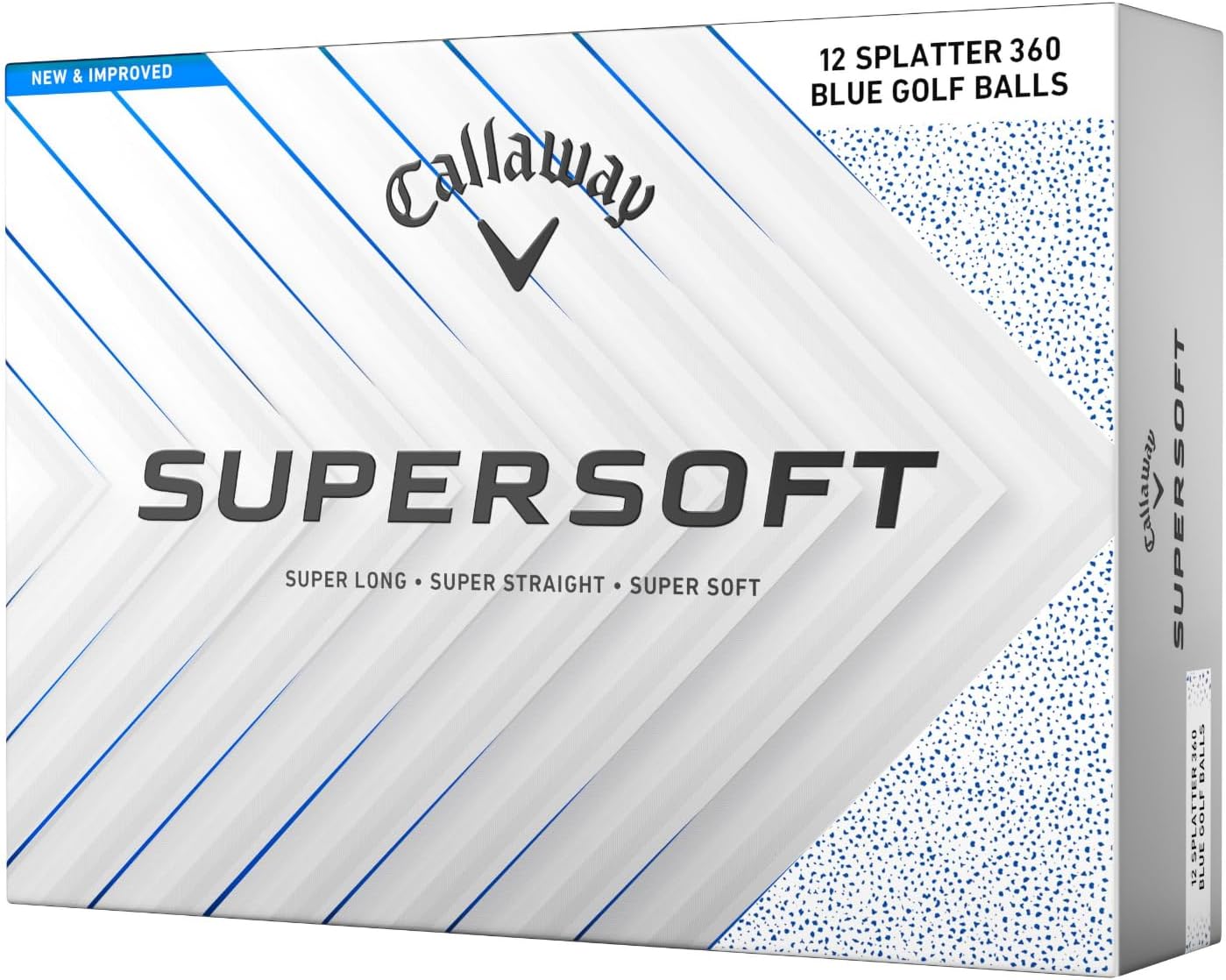 PELOTAS DE GOLF CALLAWAY SUPERSOFT 2025 AZUL CON ALINEACIÓN 360 - 1