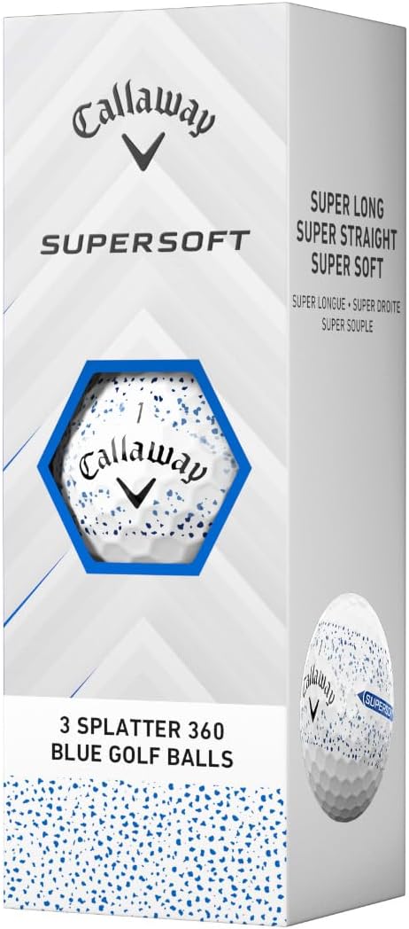PELOTAS DE GOLF CALLAWAY SUPERSOFT 2025 AZUL CON ALINEACIÓN 360 - 5