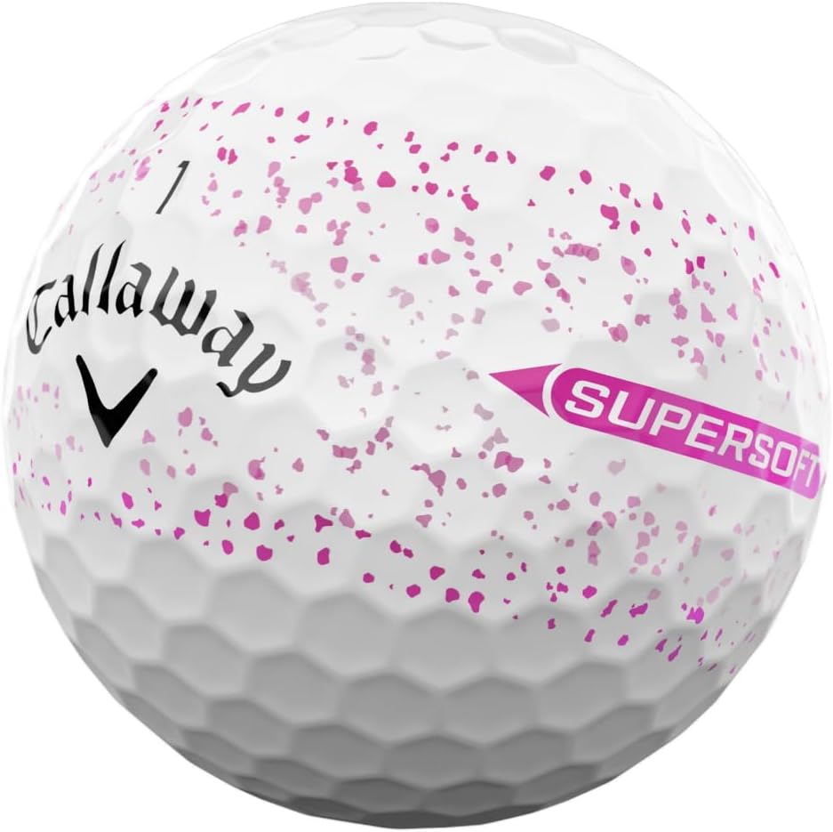 PELOTAS DE GOLF CALLAWAY SUPERSOFT 2025 ROSA CON ALINEACIÓN 360 - 3