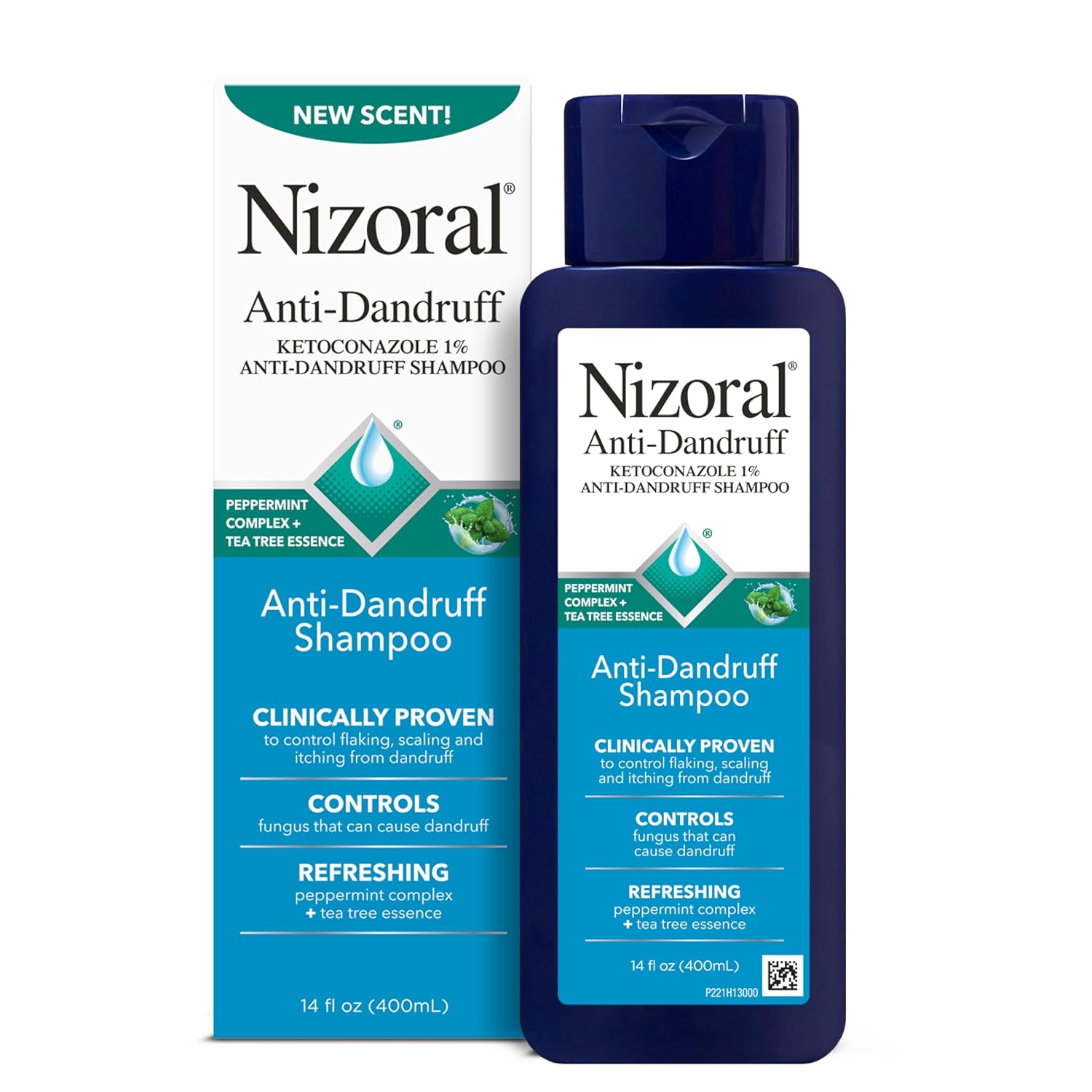 SHAMPOO ANTICASPA NIZORAL CON 1% KETOCONAZOL Y AROMA DE MENTA 414 ML - 1