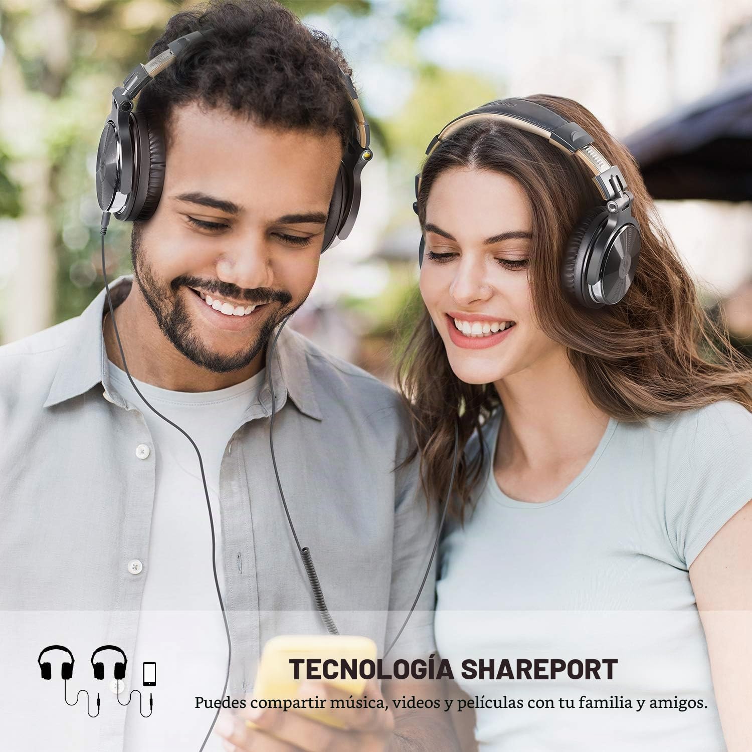 AUDÍFONOS OVER-EAR ONEODIO PRO-10 DJ WIRED HI-RES GRIS - 3