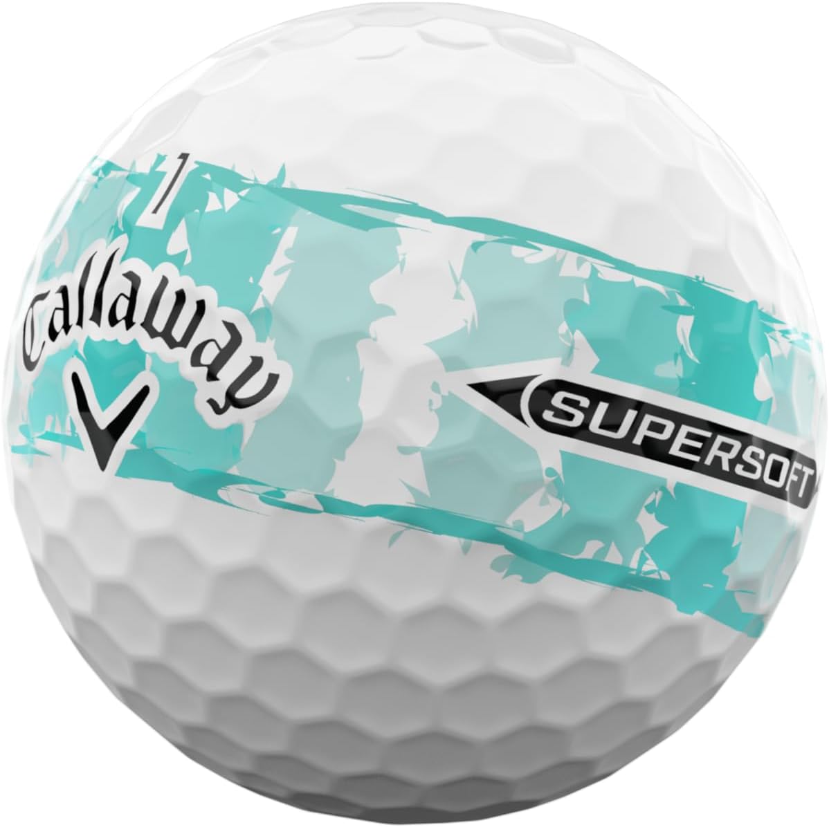 PELOTAS DE GOLF CALLAWAY SUPERSOFT 2025 DISTRESSED STRIPE TEAL, PACK DE 12 - 4
