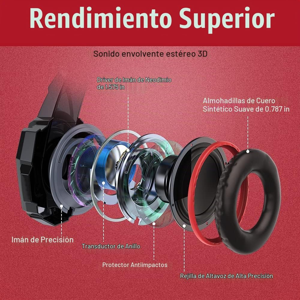 HEADSET BENGOO G9000 STEREO PRO GAMING PARA PS4, XBOX ONE Y PC - 3