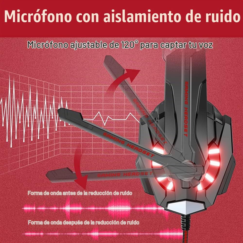 HEADSET BENGOO G9000 STEREO PRO GAMING PARA PS4, XBOX ONE Y PC - 5