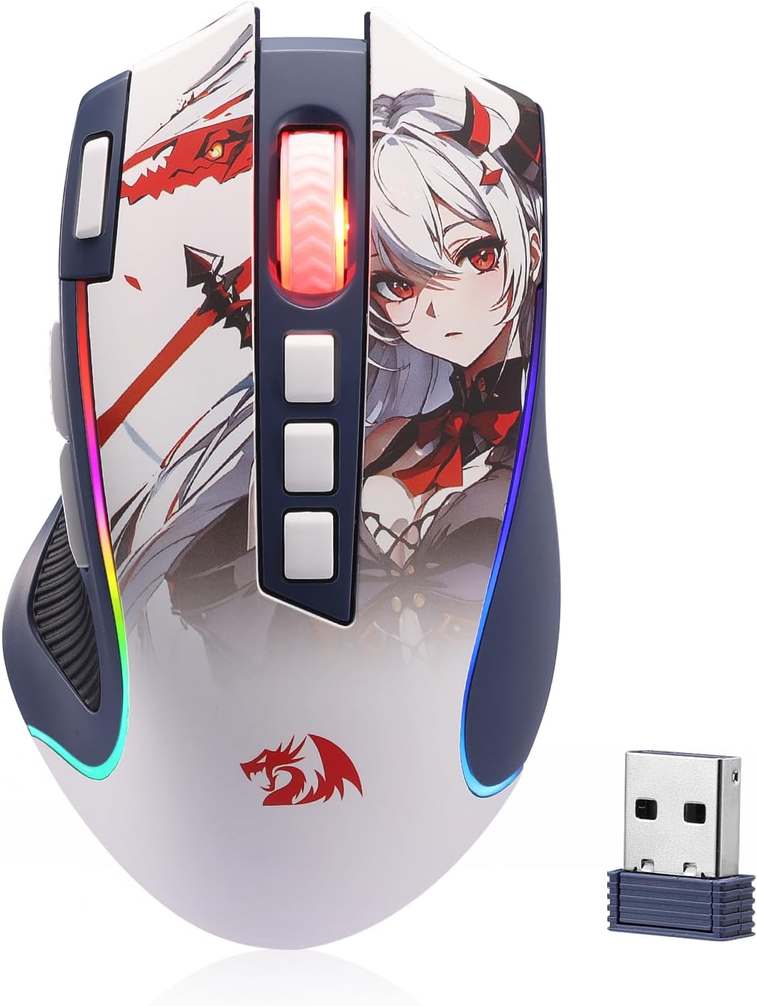 MOUSE GAMER REDRAGON M612AK PRO WIRELESS 8000 DPI CON BOTONES REMAPEABLES - 1