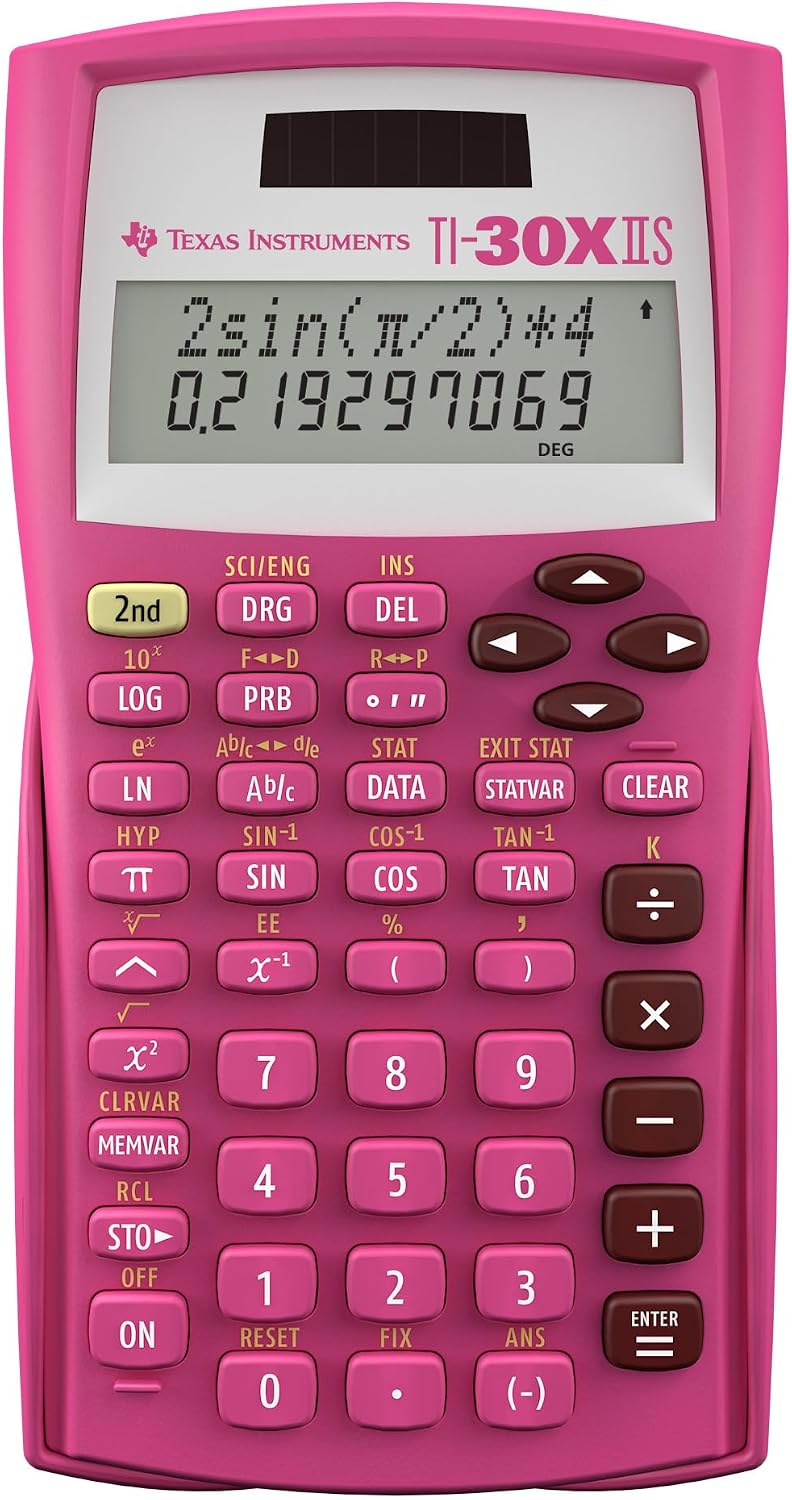 CALCULADORA CIENTÍFICA TEXAS INSTRUMENTS TI-30X IIS PANTALLA DUAL ROSA - 2