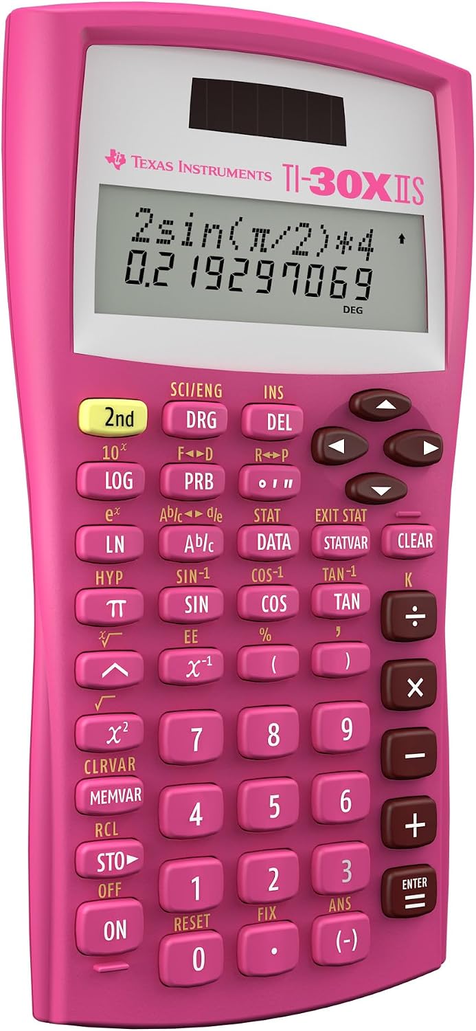 CALCULADORA CIENTÍFICA TEXAS INSTRUMENTS TI-30X IIS PANTALLA DUAL ROSA - 3
