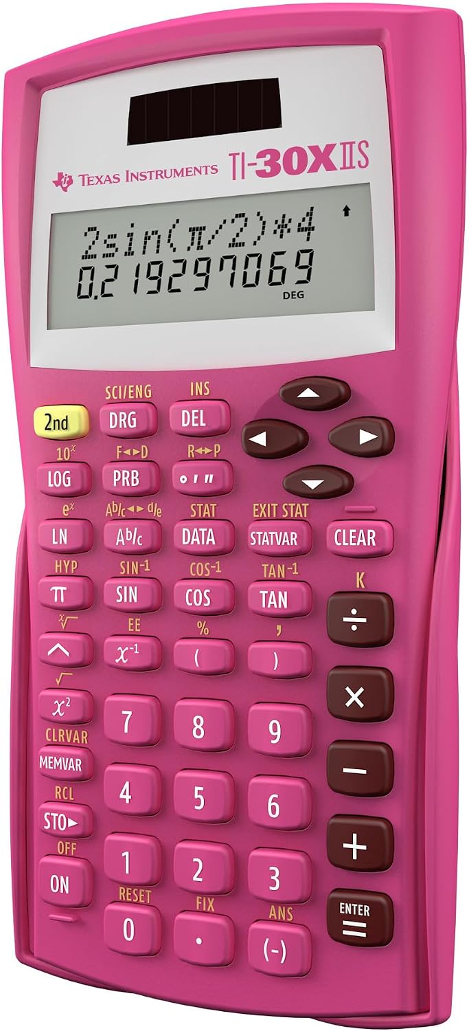 CALCULADORA CIENTÍFICA TEXAS INSTRUMENTS TI-30X IIS PANTALLA DUAL ROSA - 4