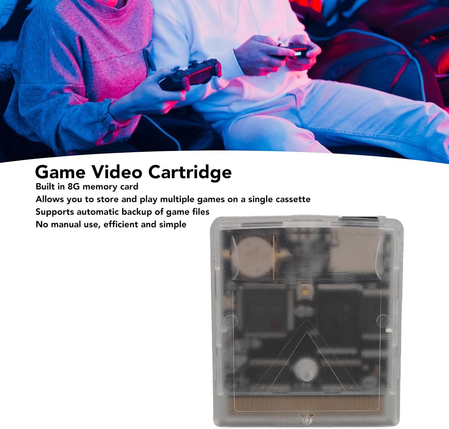CARTUCHO DE JUEGOS ZOPSC FLASH MEMORY PARA GAMEBOY 8GB BLANCO TRANSPARENTE 1000 EN 1 - 3