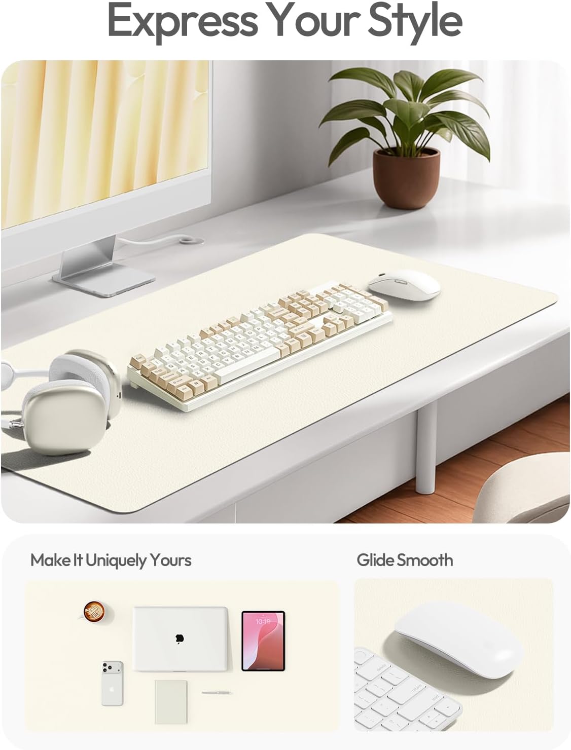 MOUSE PAD YSAGI DESK PROTECTOR CUERO PU ANTIDESLIZANTE IMPERMEABLE - 2